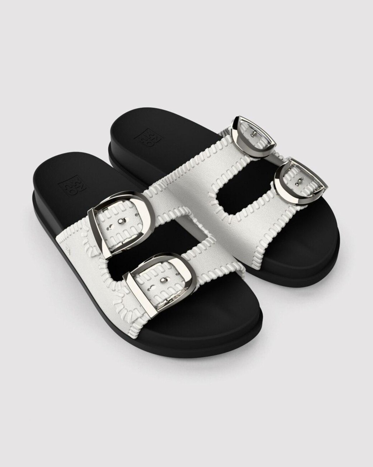 Chinelo Slide Feminino Zaxy Fire Off-white