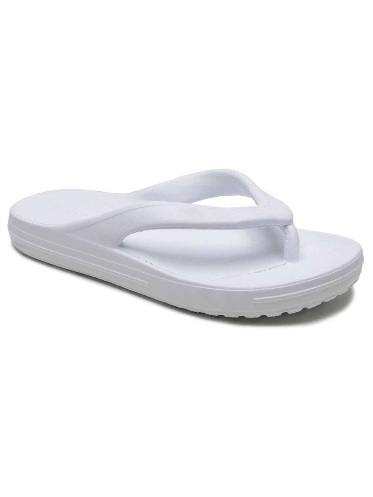 Chinelo de Dedo Masculino EVA Tira Larga Antiderrapante Branco