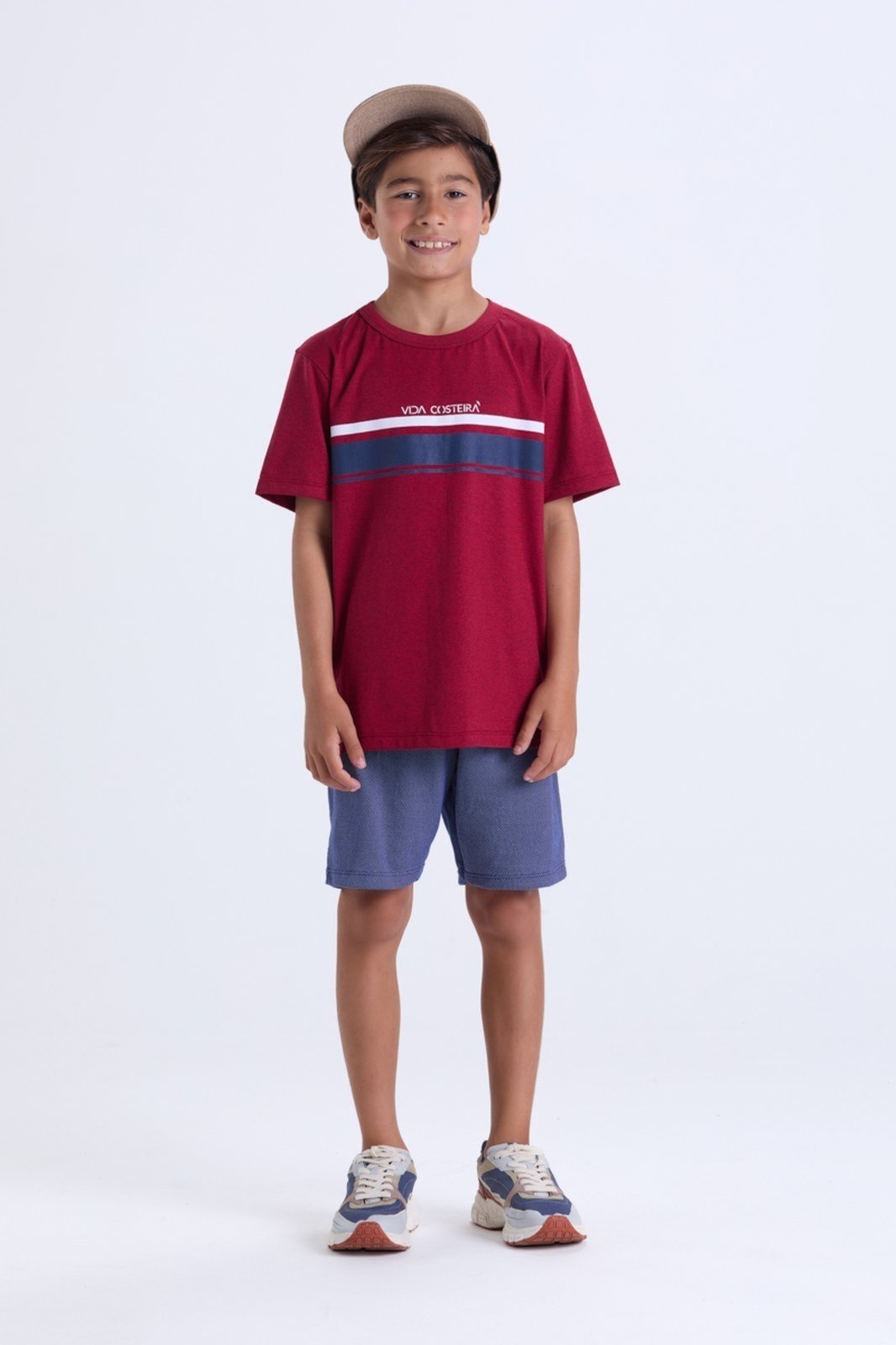 Infantil – Conjunto Masculino de Verão Moulineblack Linhas – Vida Costeira