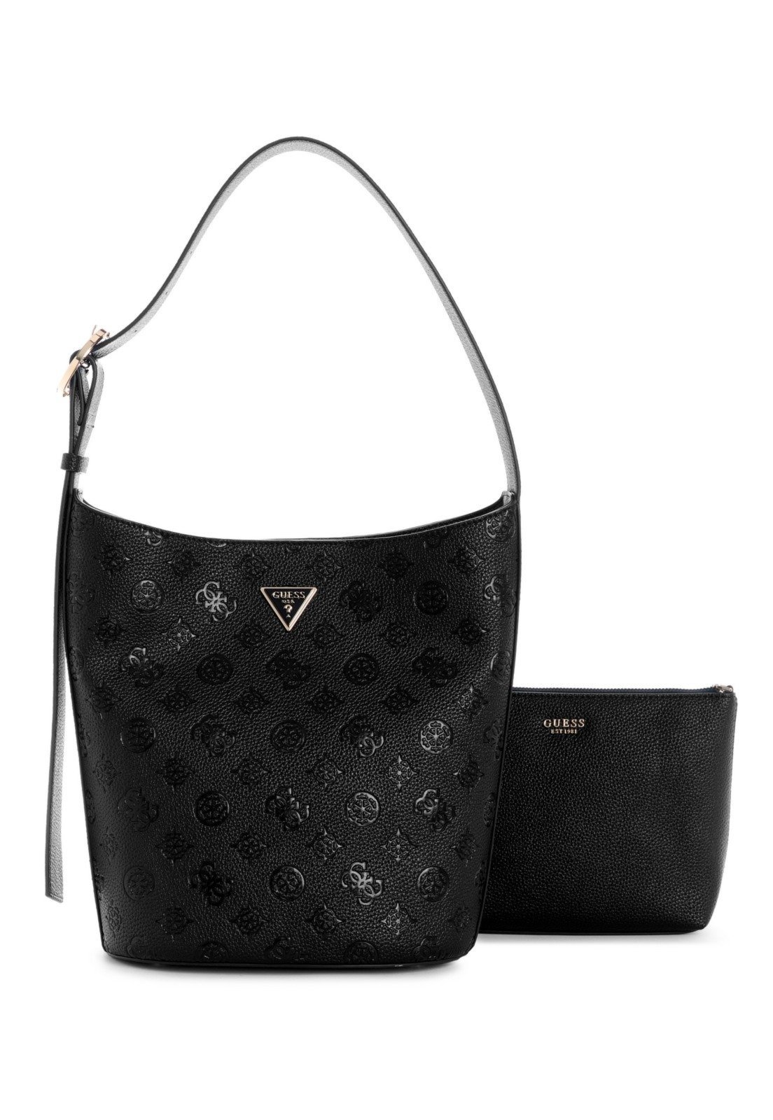 Vista 2 Bolsa Guess Cresidia Ii Bucket preto preto