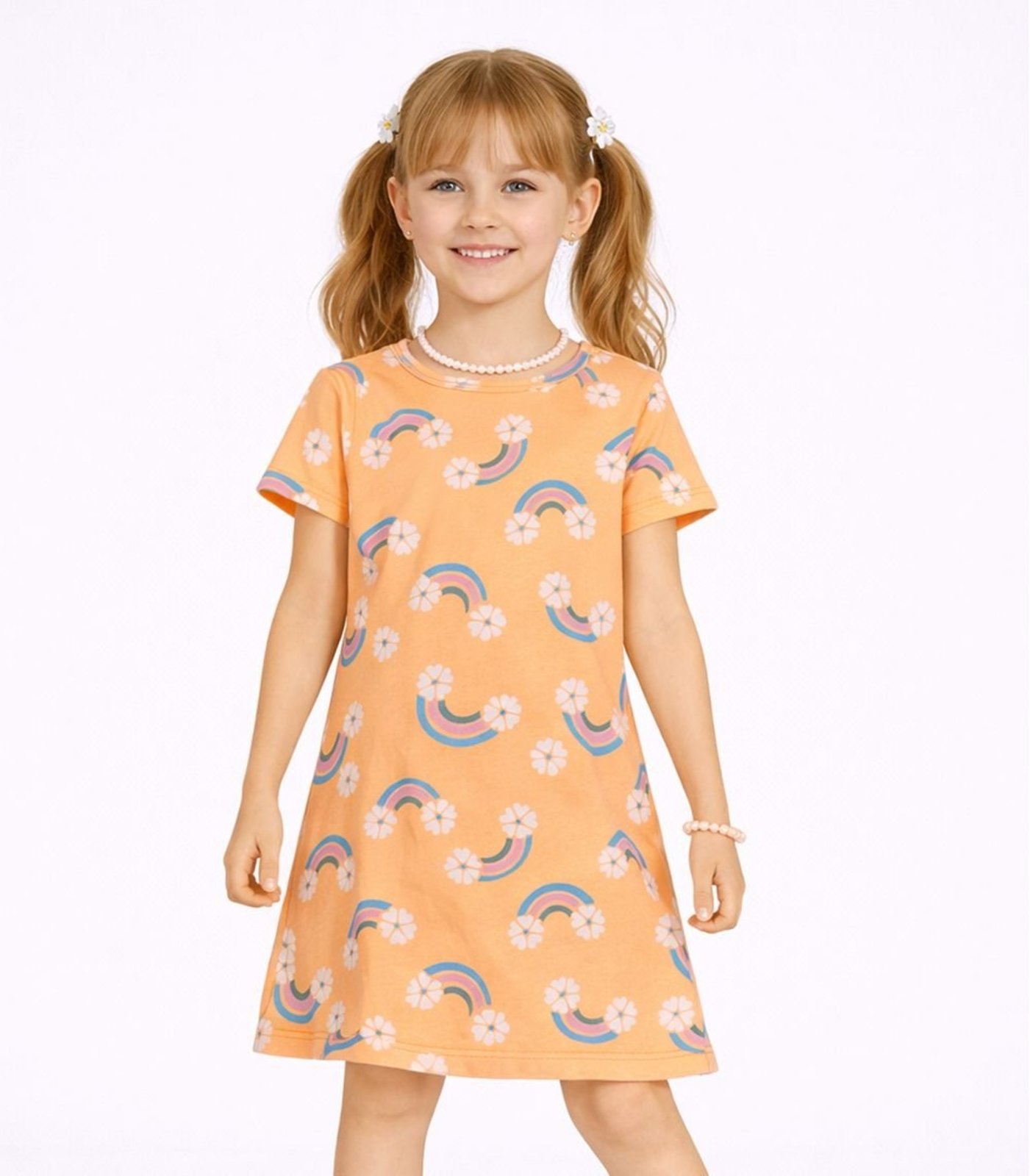 Infantil - Vestido Estampado Select Laranja