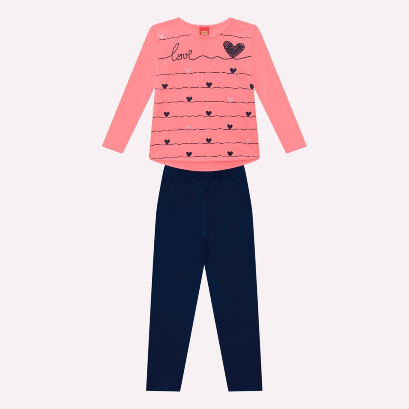 Infantil - Conjunto Menina Corações Kyly