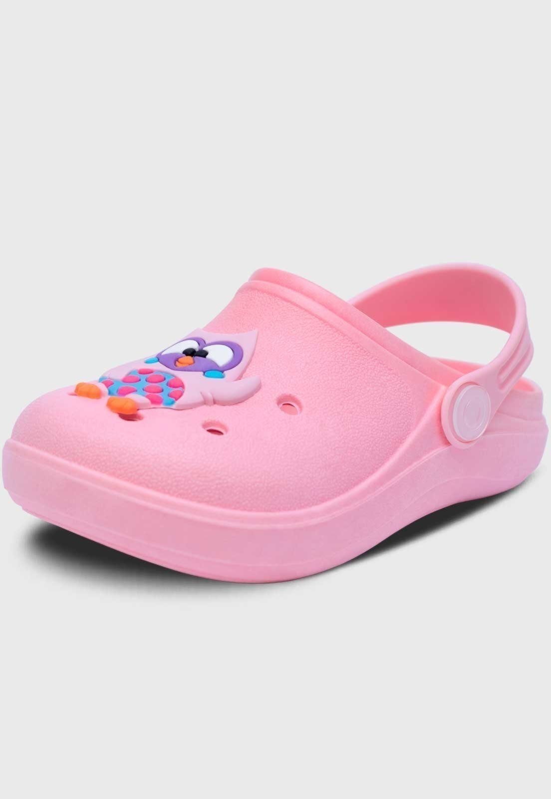 Infantil – Babuche Pópidi Menina Coruja Rosa