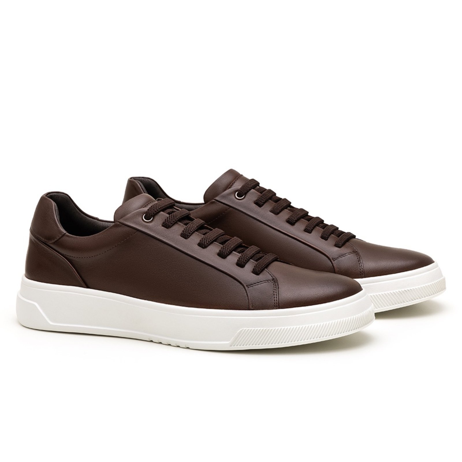 Tênis Casual Sapatofran Masculino Couro Sama Conforto Havana