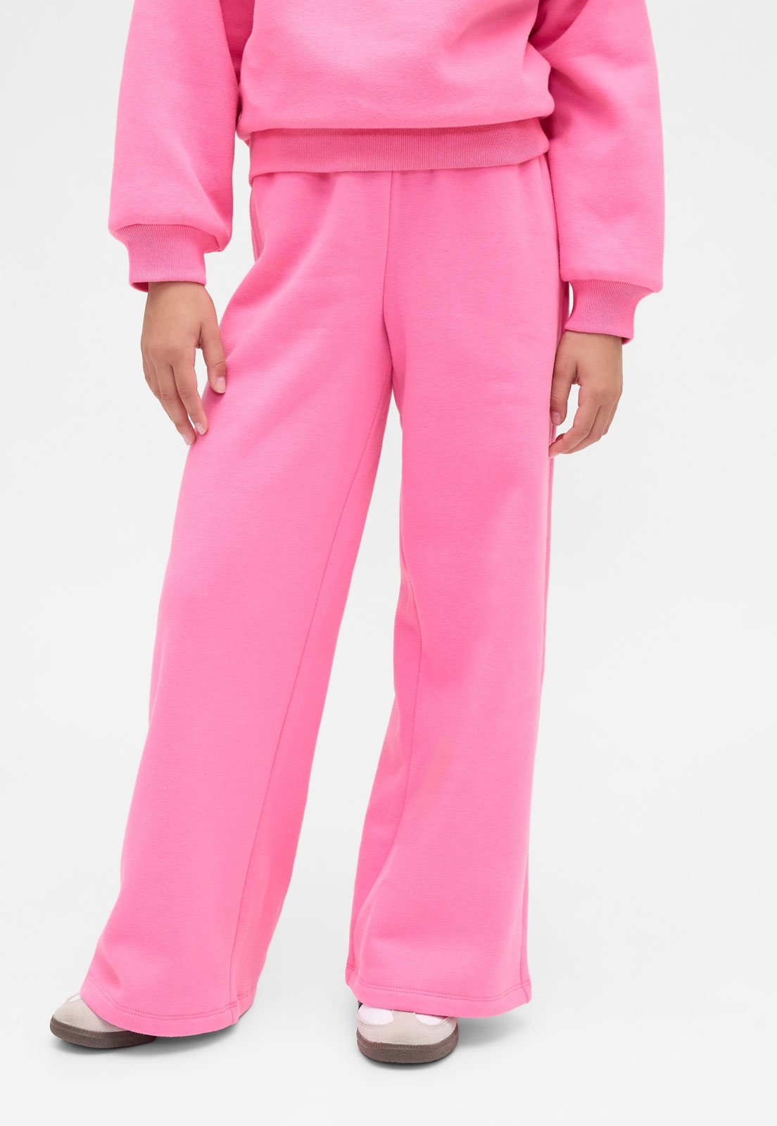 Infantil - Calça de Moletom GAP Cintura Alta Perna Ampla Rosa