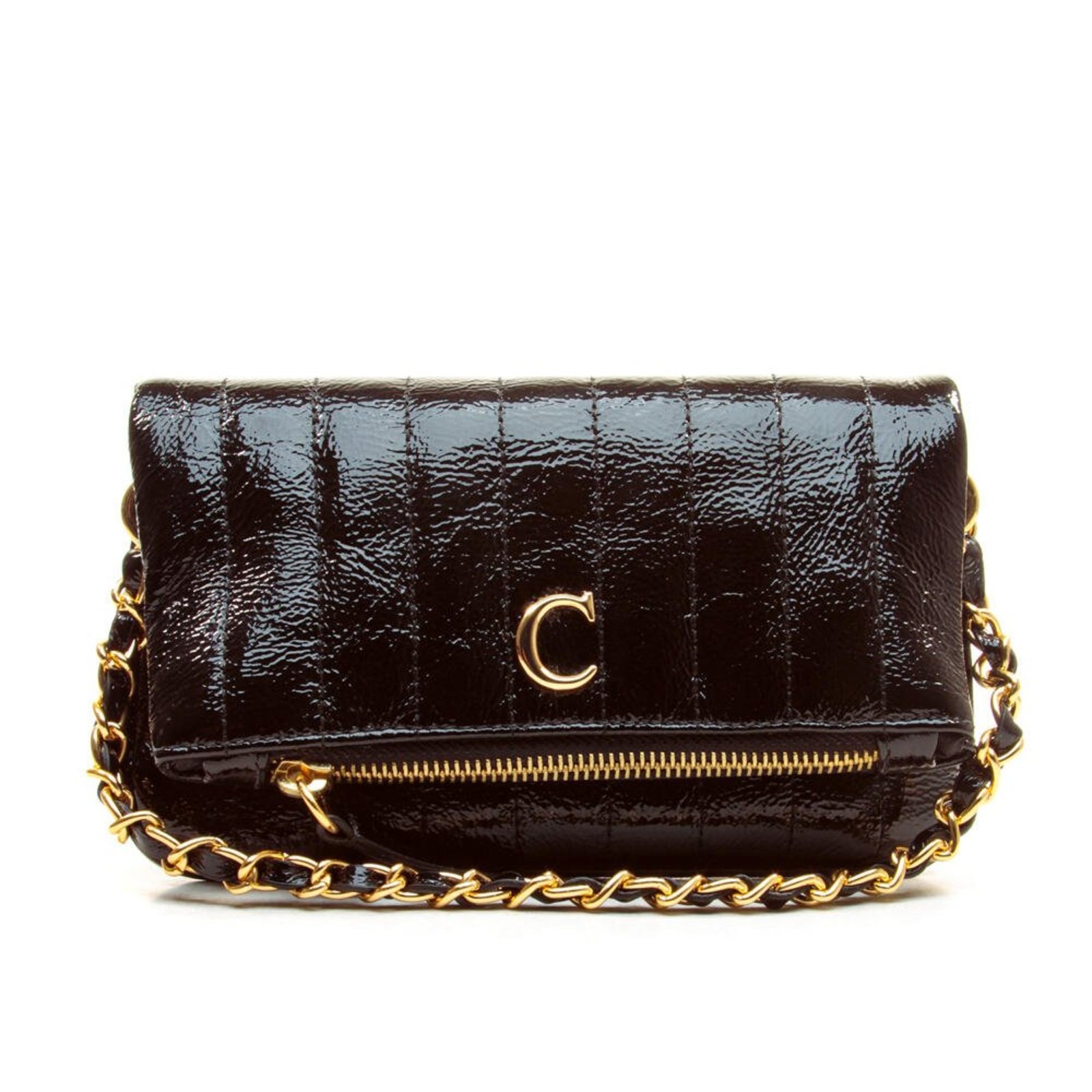 Bolsa Bellah Couro Preto Cecconello C2547-2