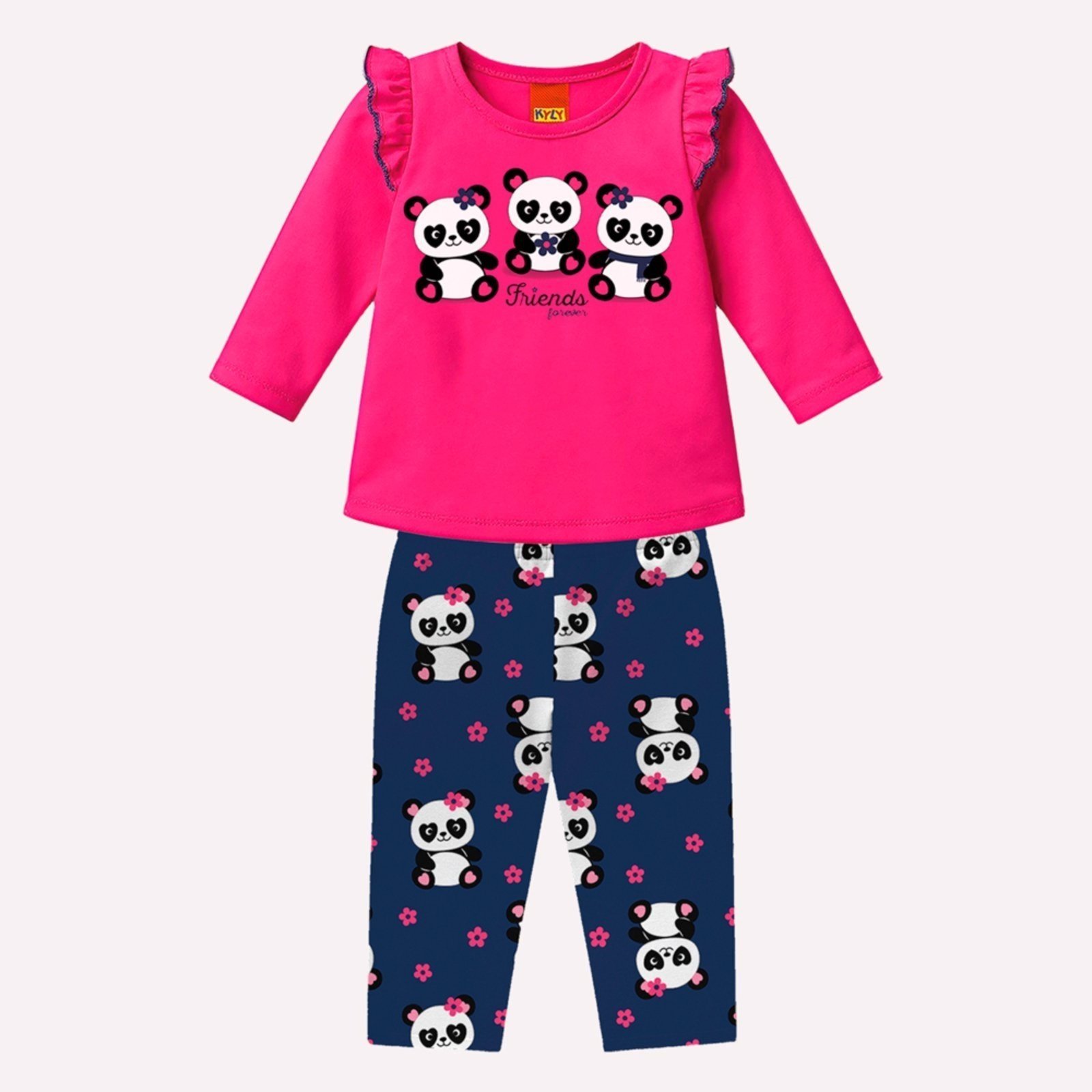 Infantil - Conjunto Menina Pandinhas Kyly