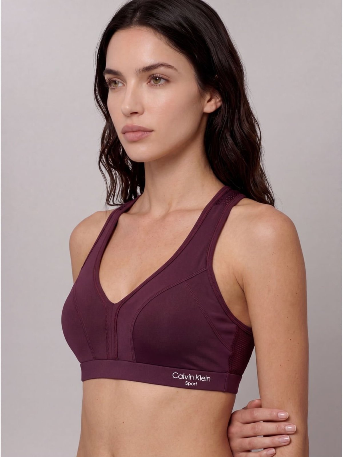Top Nadador Calvin Klein Sport Feminino - Bordo Calvin Klein Jeans