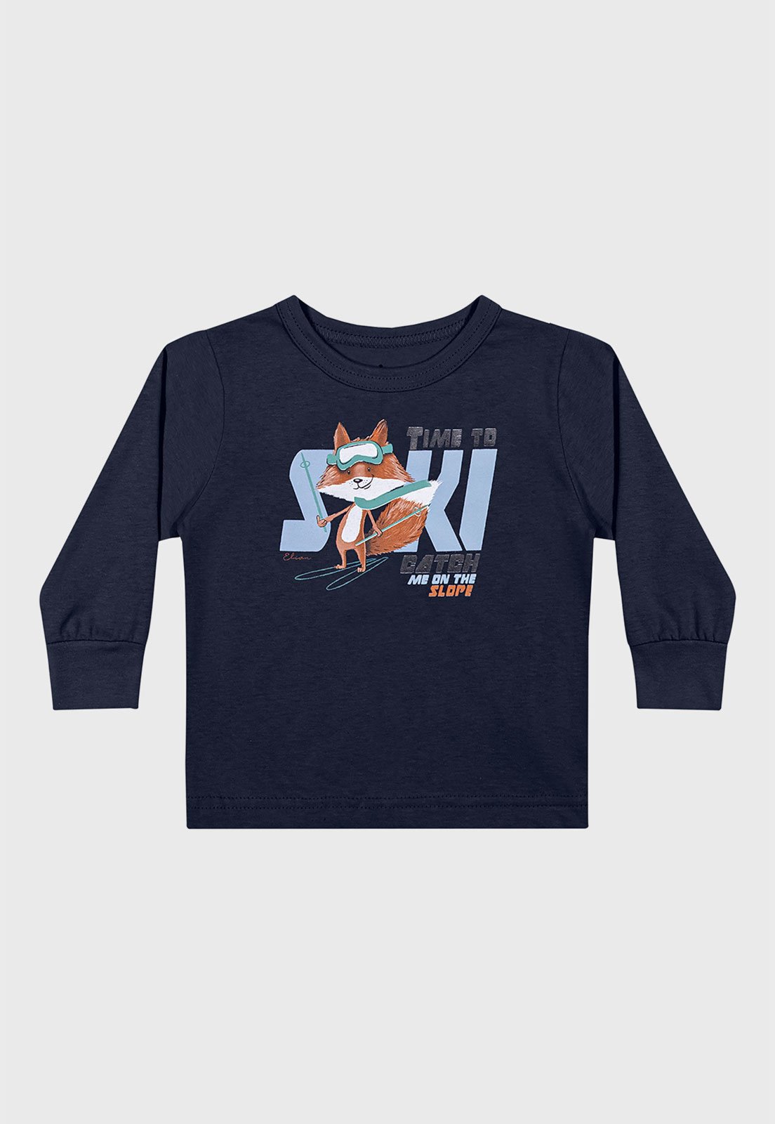 Camiseta Elian Estampa Personagem Azul Marinho