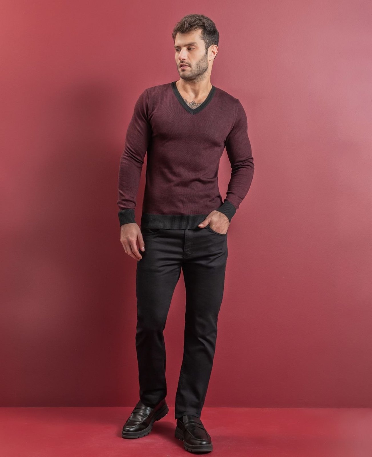 Calça Masculina Reta Preta