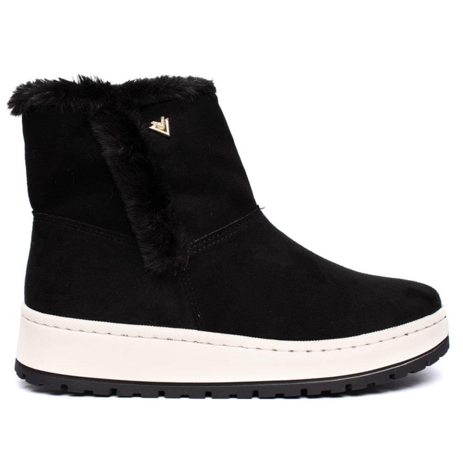 Bota Feminina Via Marte Flatform Peluciado Preto