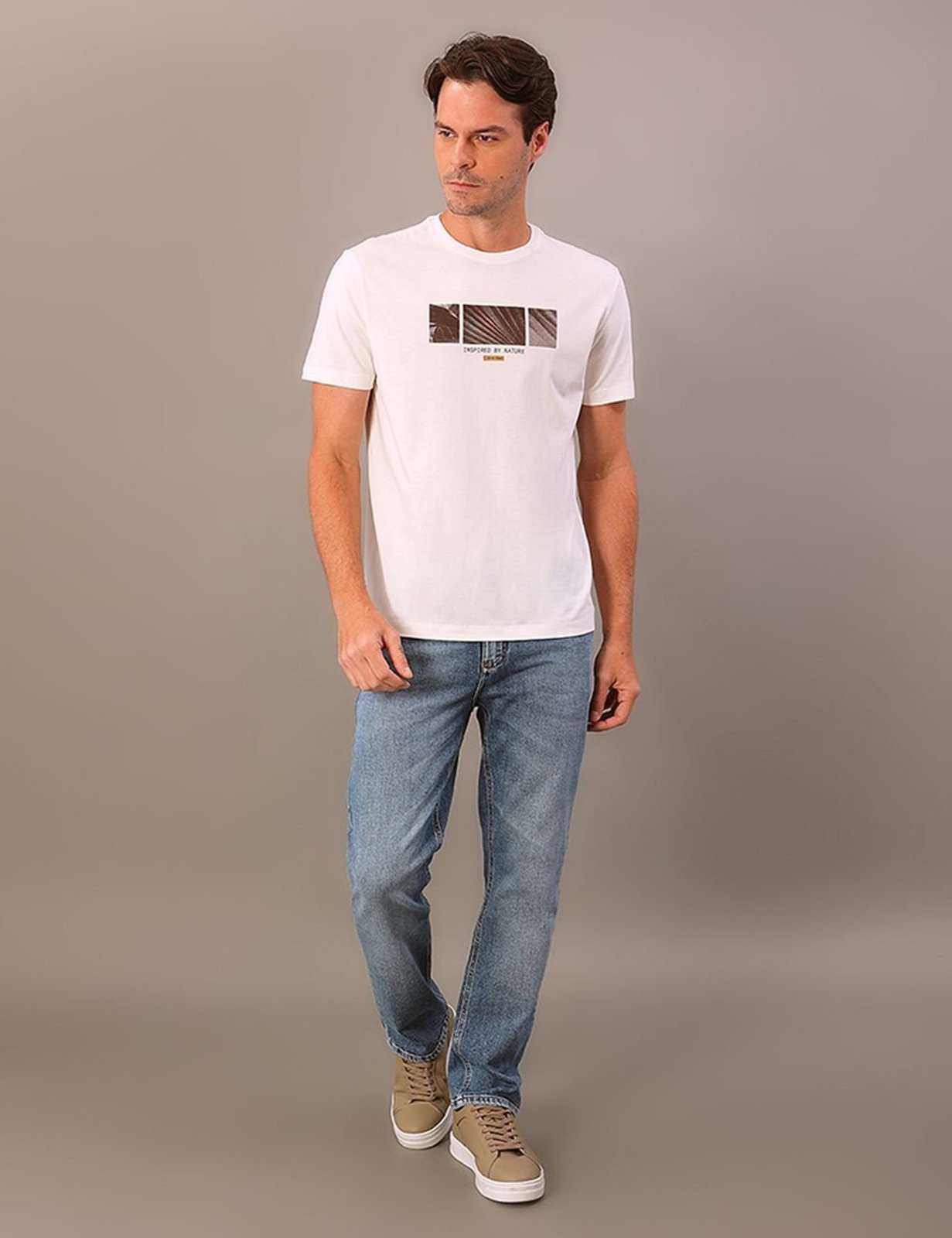 Calça Jeans Straight 5 Pockets - Azul Claro Calvin Klein Jeans