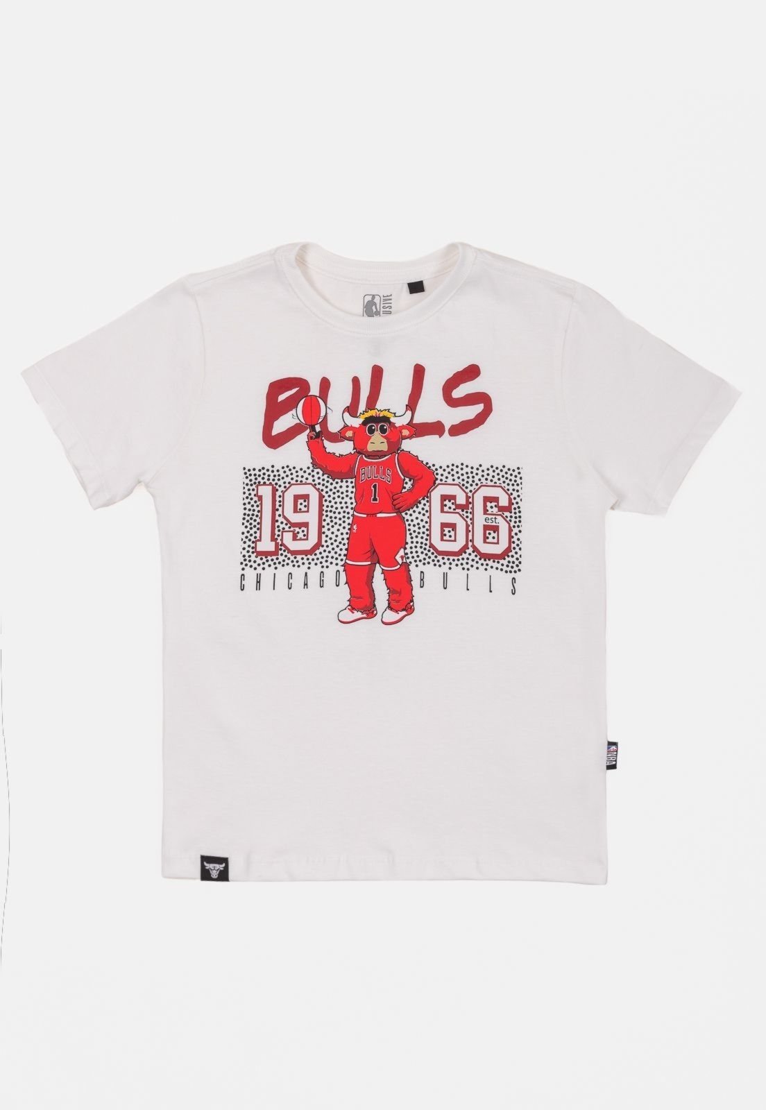 Infantil - Camiseta NBA Juvenil Mascot Play Chicago Bulls Branca Off