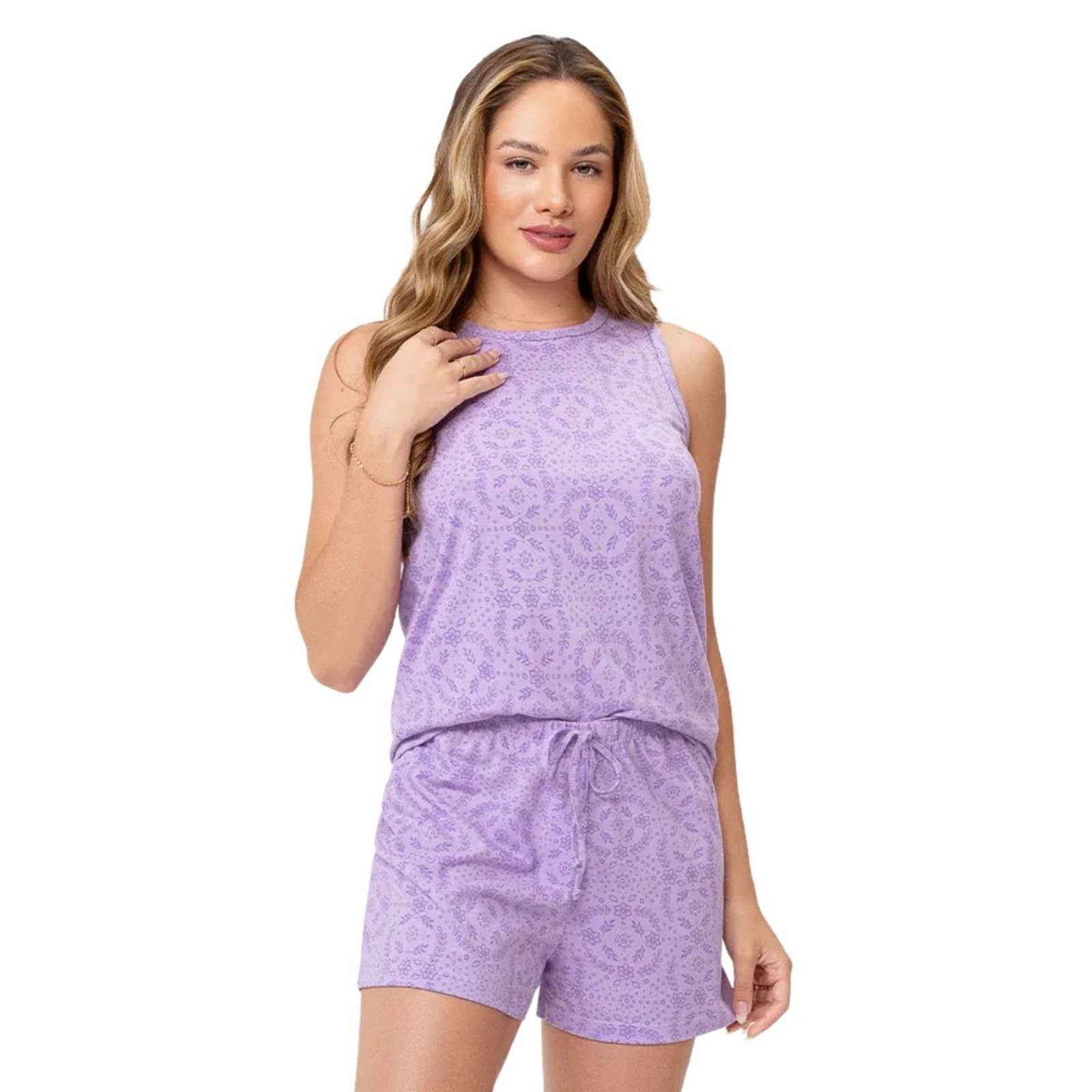 Pijama Feminino Regata e Shorts Zee Rucci