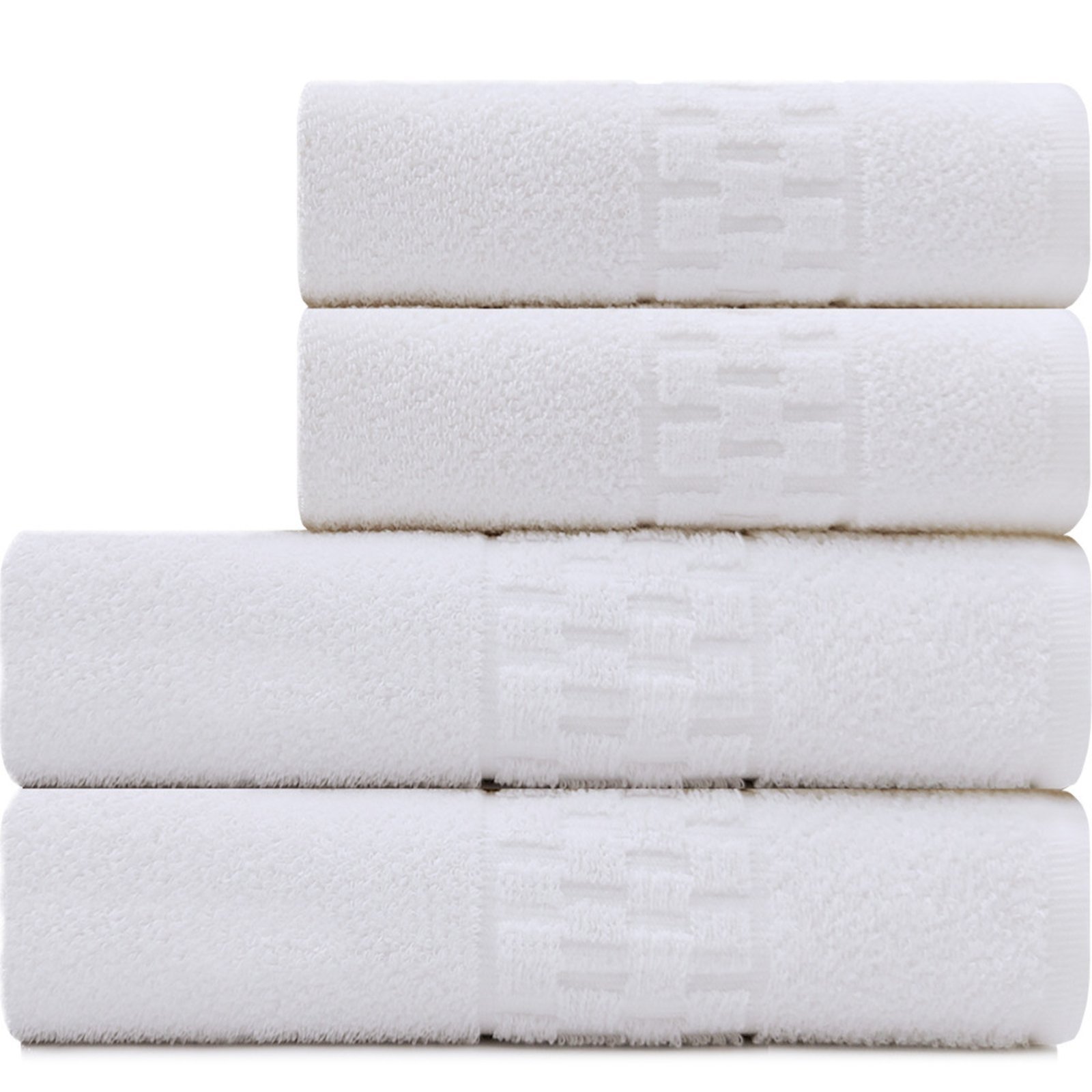 Kit 4 Toalhas Banho e Rosto para Salão de Beleza SPA Hotel Academia Emcompre