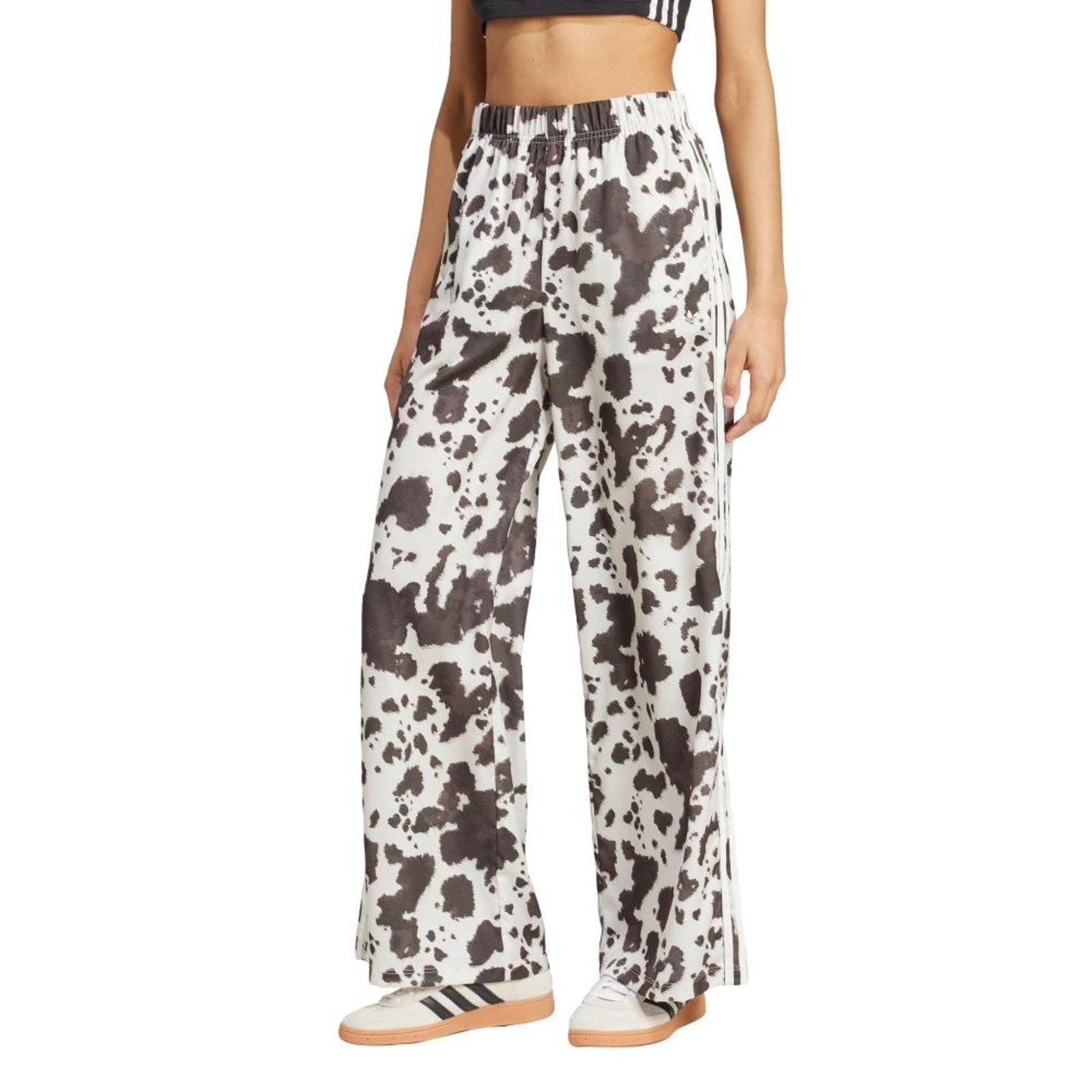 Calça adidas Originals Wide Leg em cetim Multicolorido