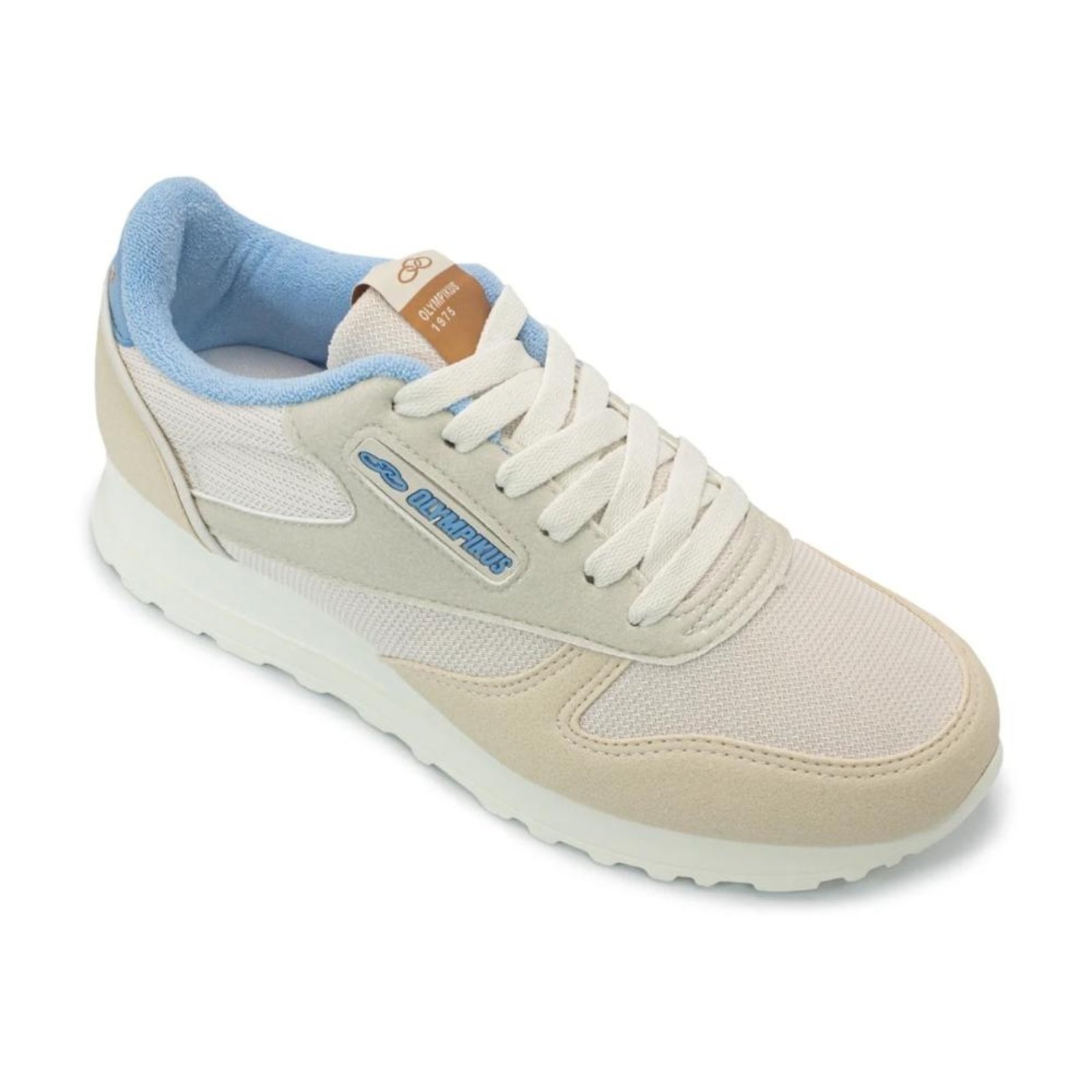 Vista 3 Kit Tênis Olympikus Unissex Jogging 101 SE + 3 Pares de Meias Olympikus Invisíveis bege OLYMPIKUS bege