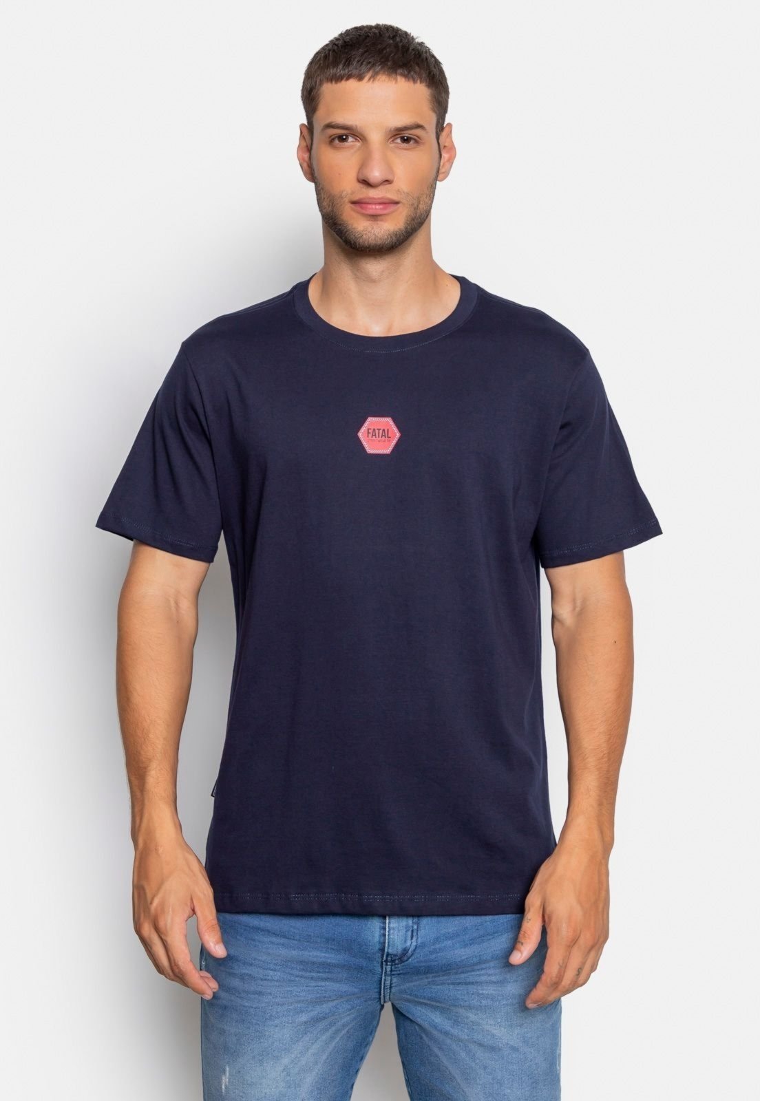 Camiseta Fatal Básica Azul Marinho
