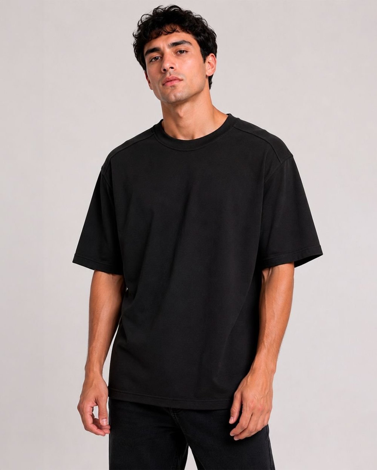 Camiseta Masculina Oversize 80092 Preto Consciência