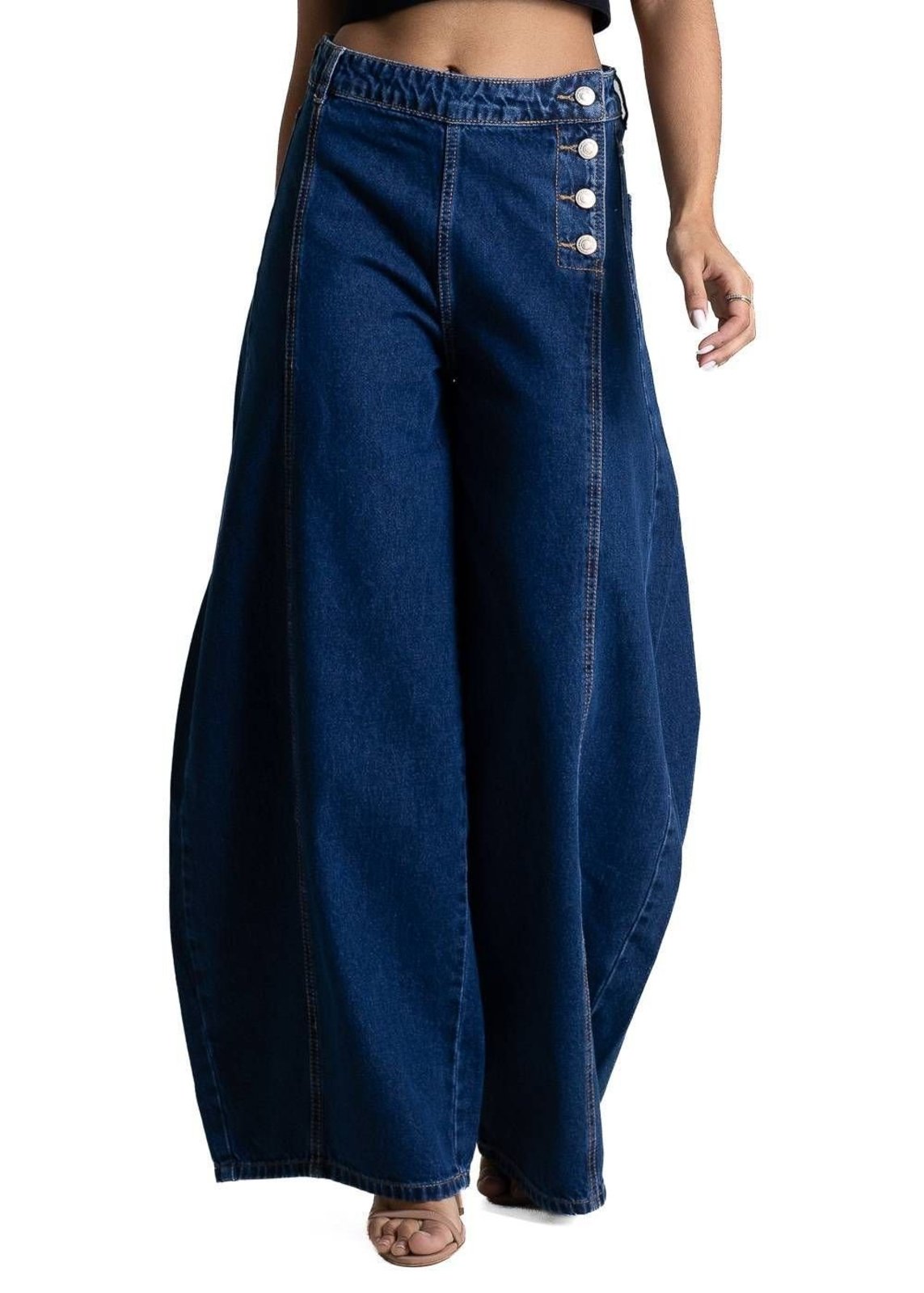 Calça Jeans Sawary Balloon - 283726 - Azul - Sawary