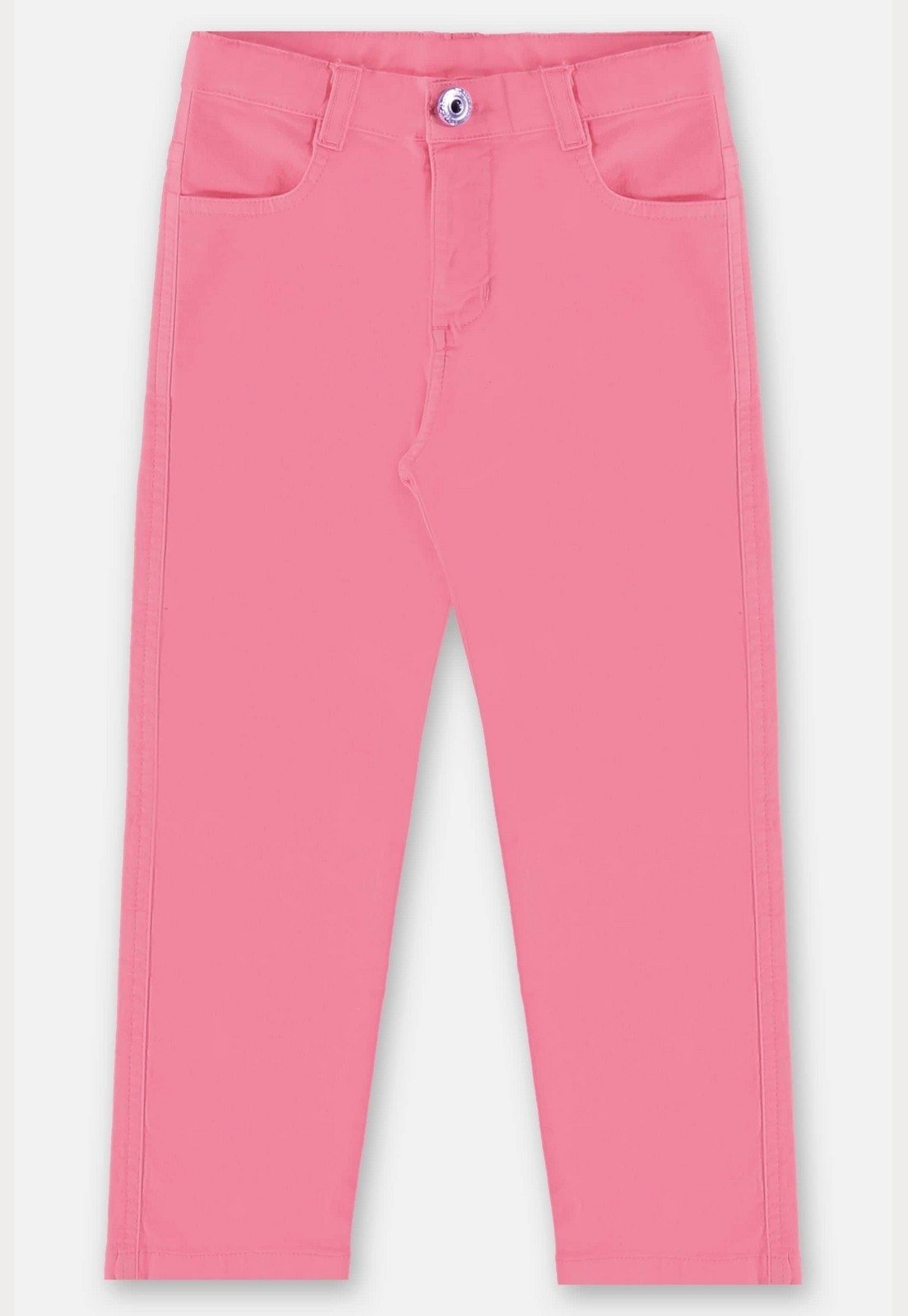 Infantil – Calça Skinny em Sarja com Elastano Menina Up Baby Rosa Pink
