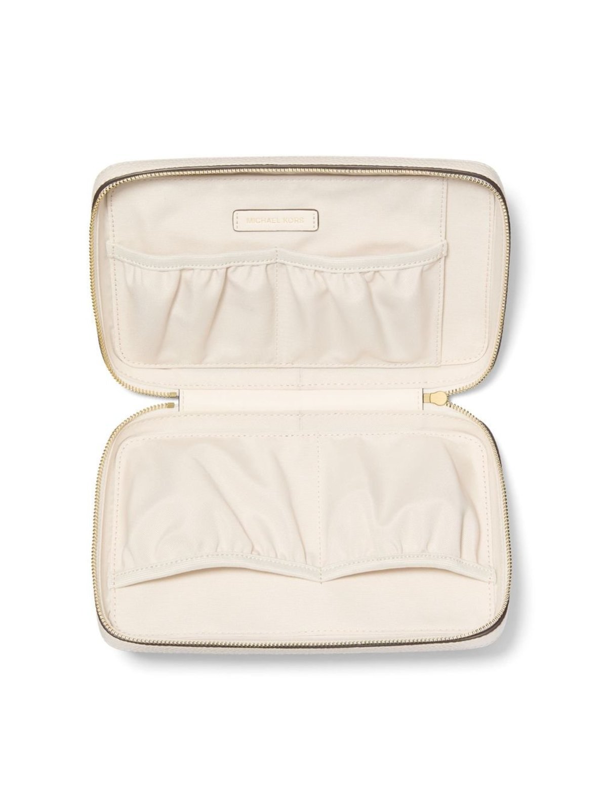 Vista 3 Necessaire Organizadora De Couro 32T5gtmv3l289 Michael Kors branco