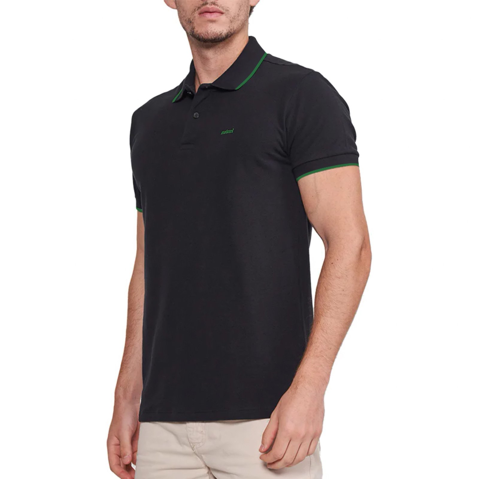 Vista 2 Camisa Polo Colcci One Line Ve26 Masculino preto Colcci preto