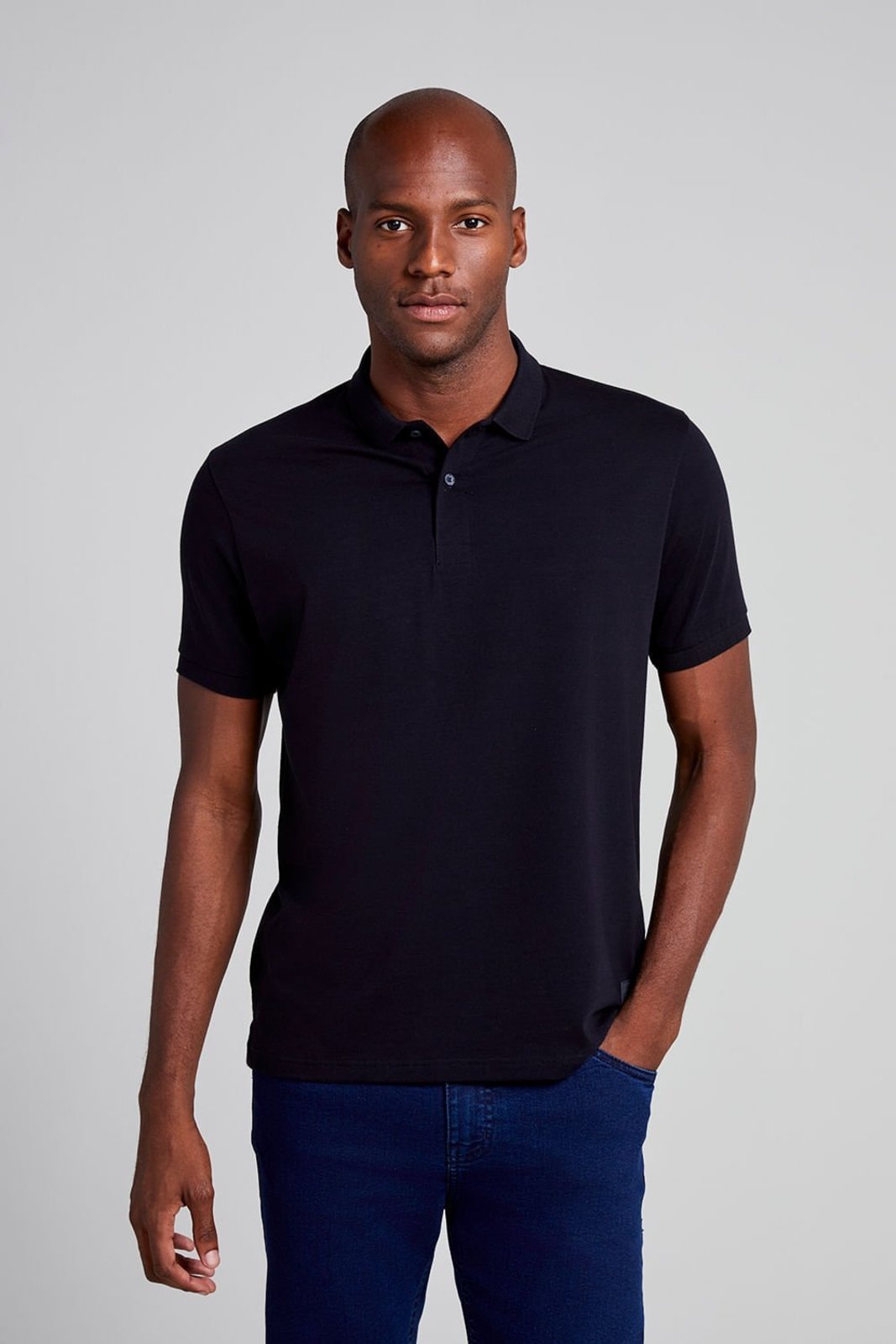 HIGHSTIL Camisa Polo Supreme Cotton Comfort - Preto