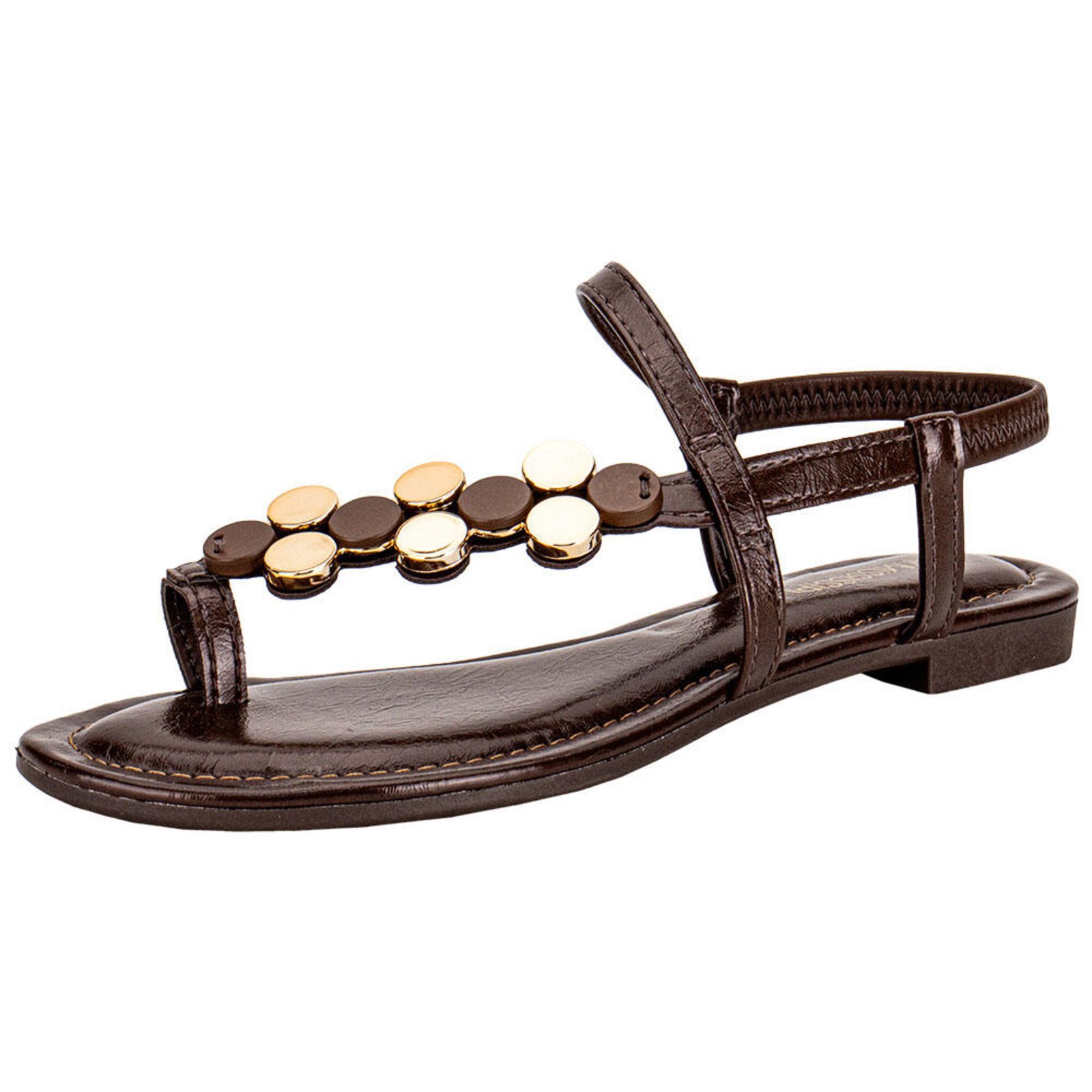 Sandália Feminina Flat Mississipi J0421 A0644421 Marrom