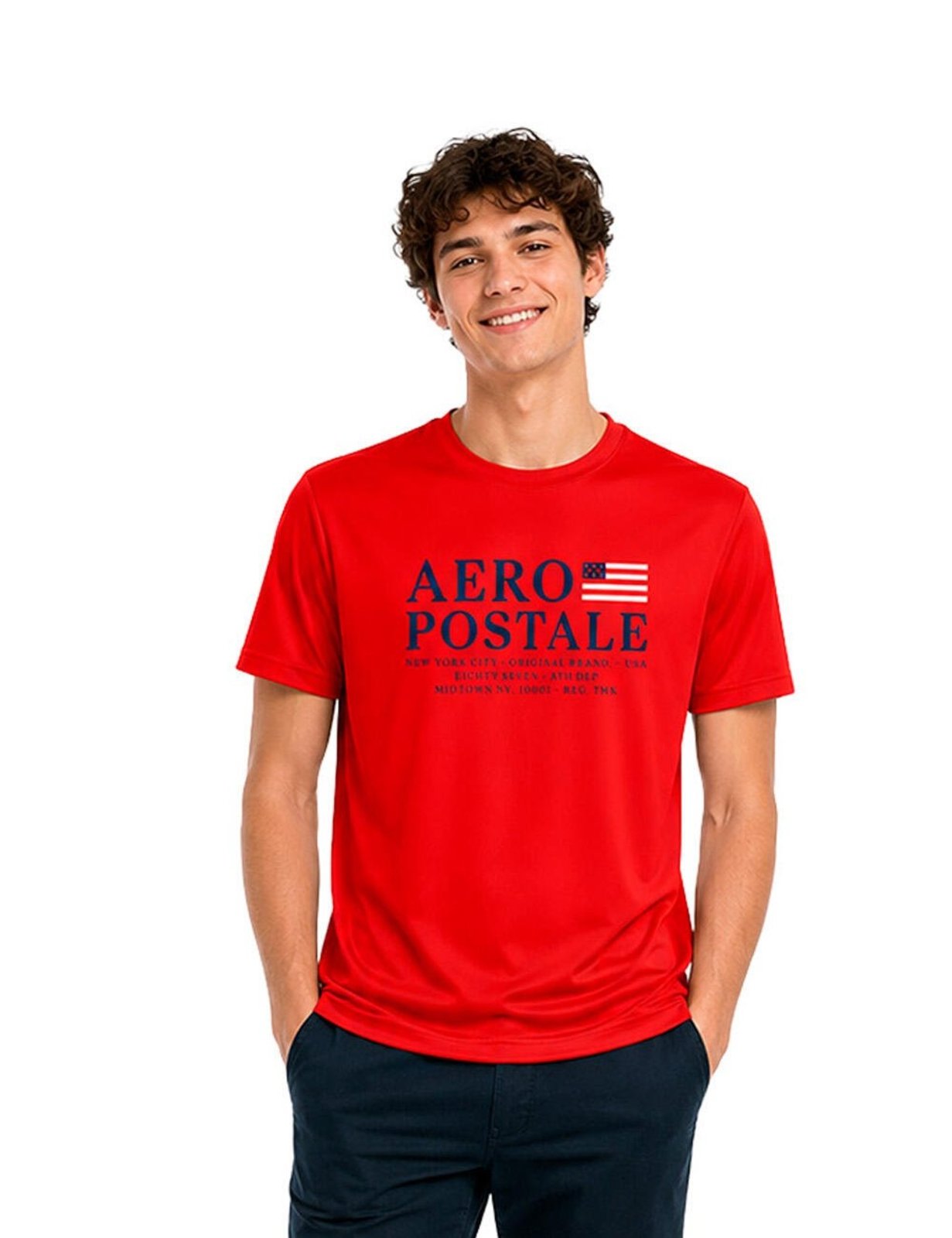 Camiseta Manga Curta Masculino Bordada Aéropostale 87130133-3 Vermelho