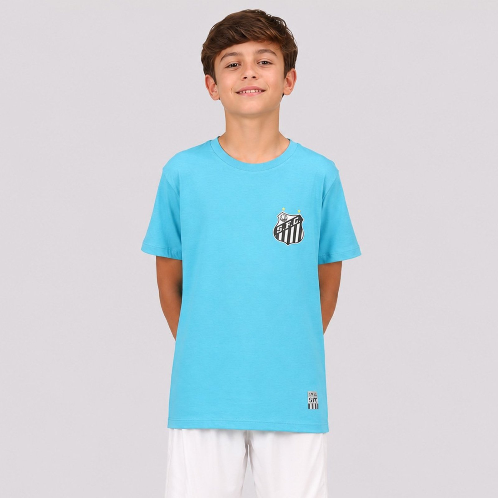 Camisa Santos Mar de Glórias Juvenil Azul