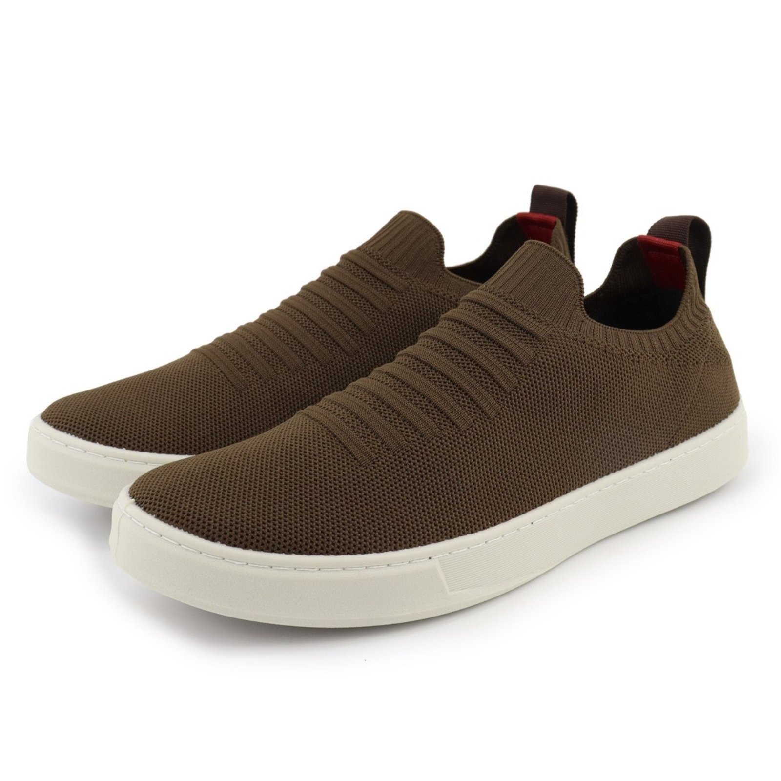 Sapato Masculino Casual Veritimo Sapatenis Esporte Fino Tênis Knit Conforto Tendência Café