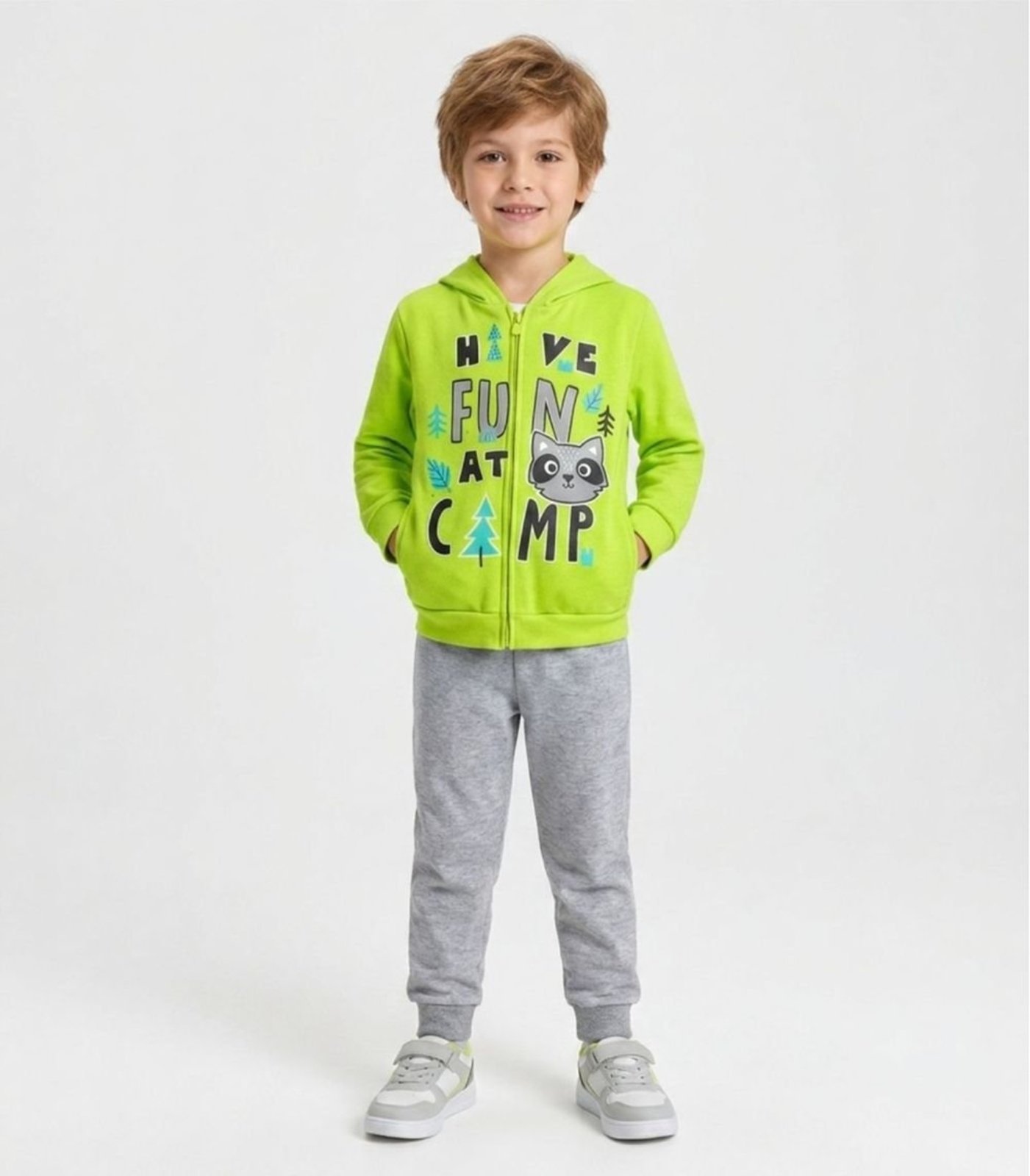 Infantil - Conjunto Moletom Menino Jaqueta E Calça Select Verde