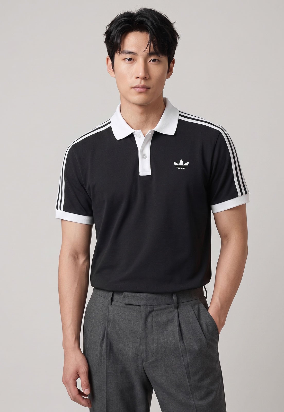 Camisa Polo Masculina adidas Originals Heritage Preta