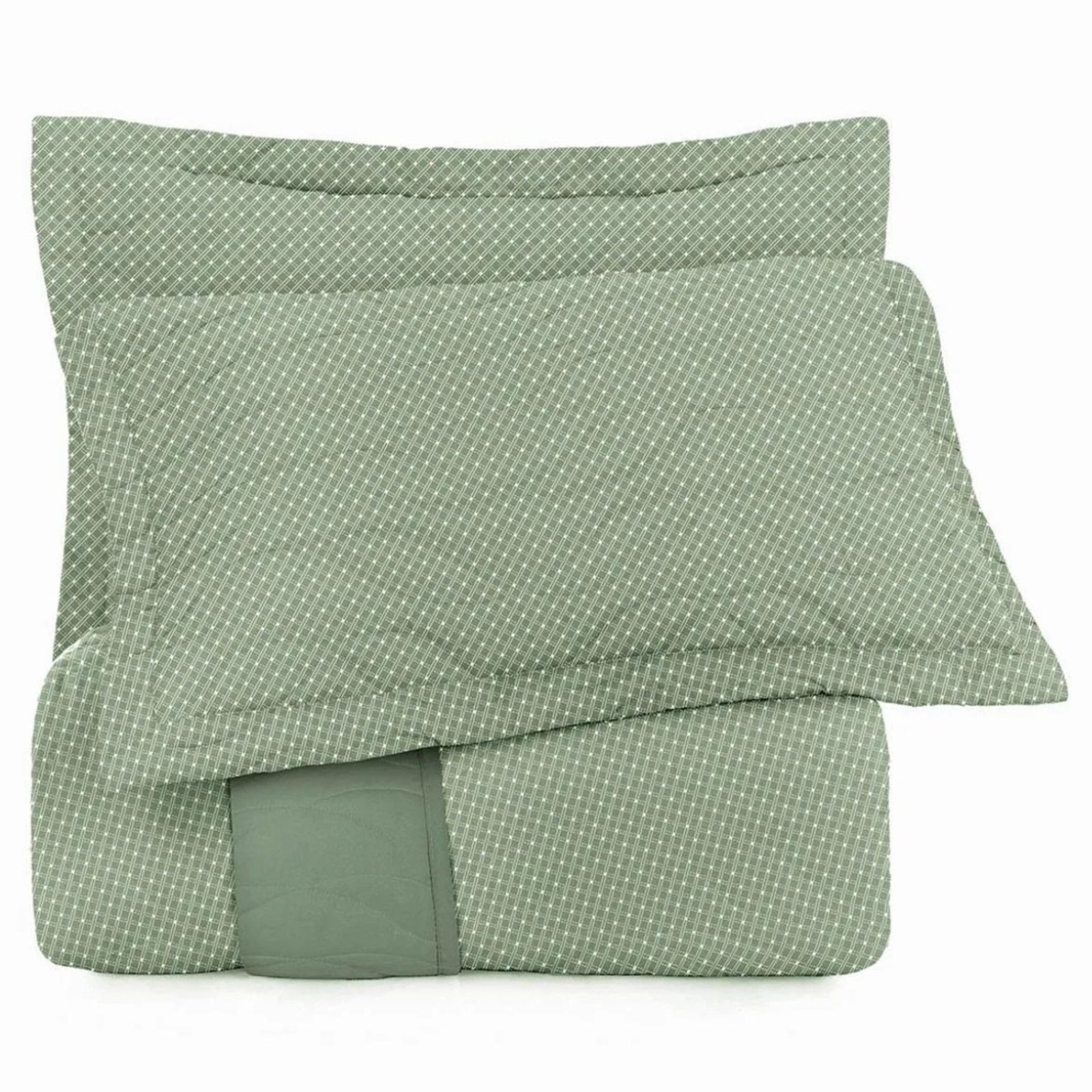 Kit Colcha Casal Acetinado Altenburg Slim Organic Verde