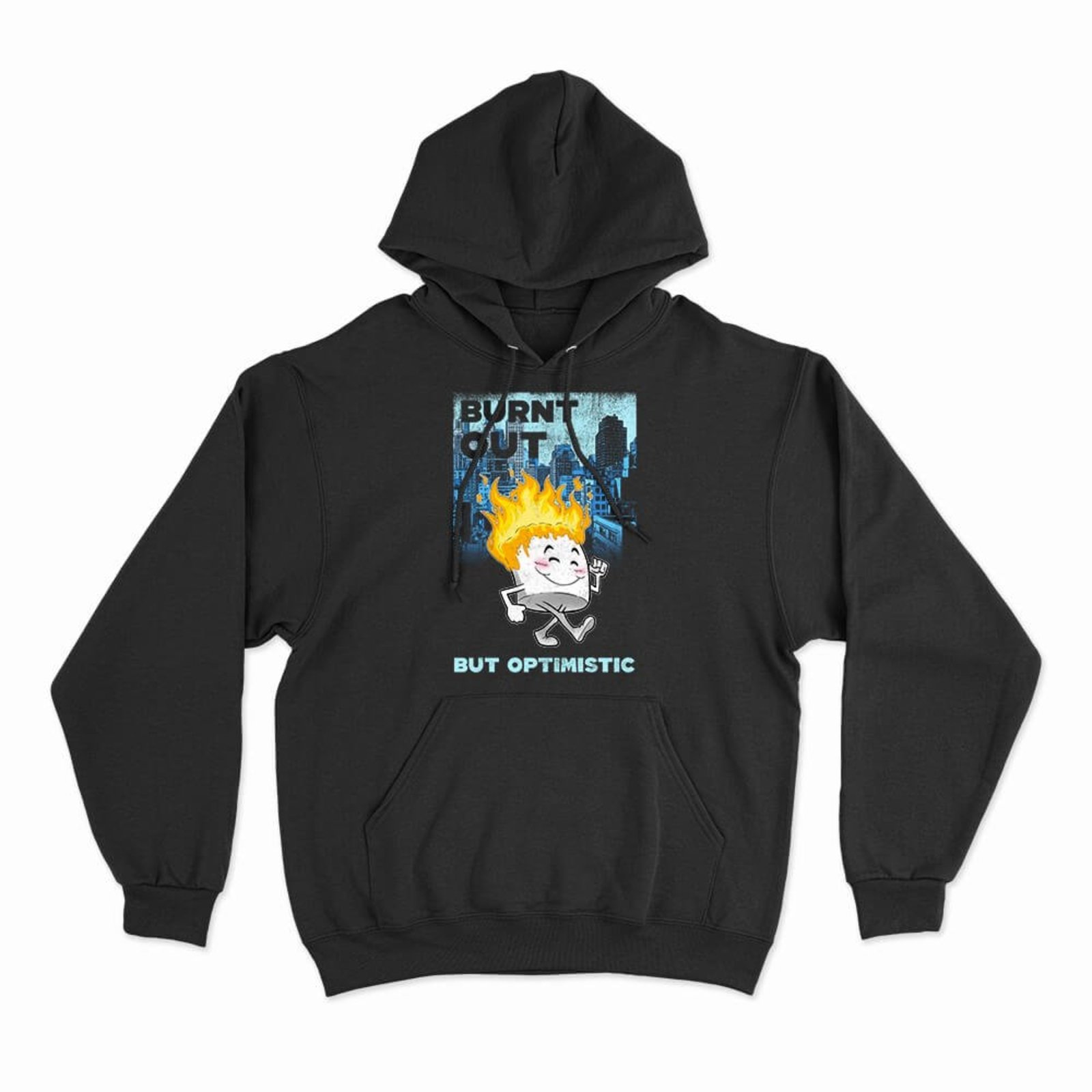Moletom Com Capuz Burnt Out - Preto - Casual - Studio Geek