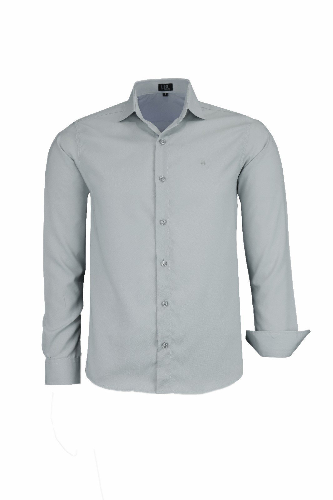 Camisa Manga Longa Lbl Comfort 100% Poliéster Prata 3015