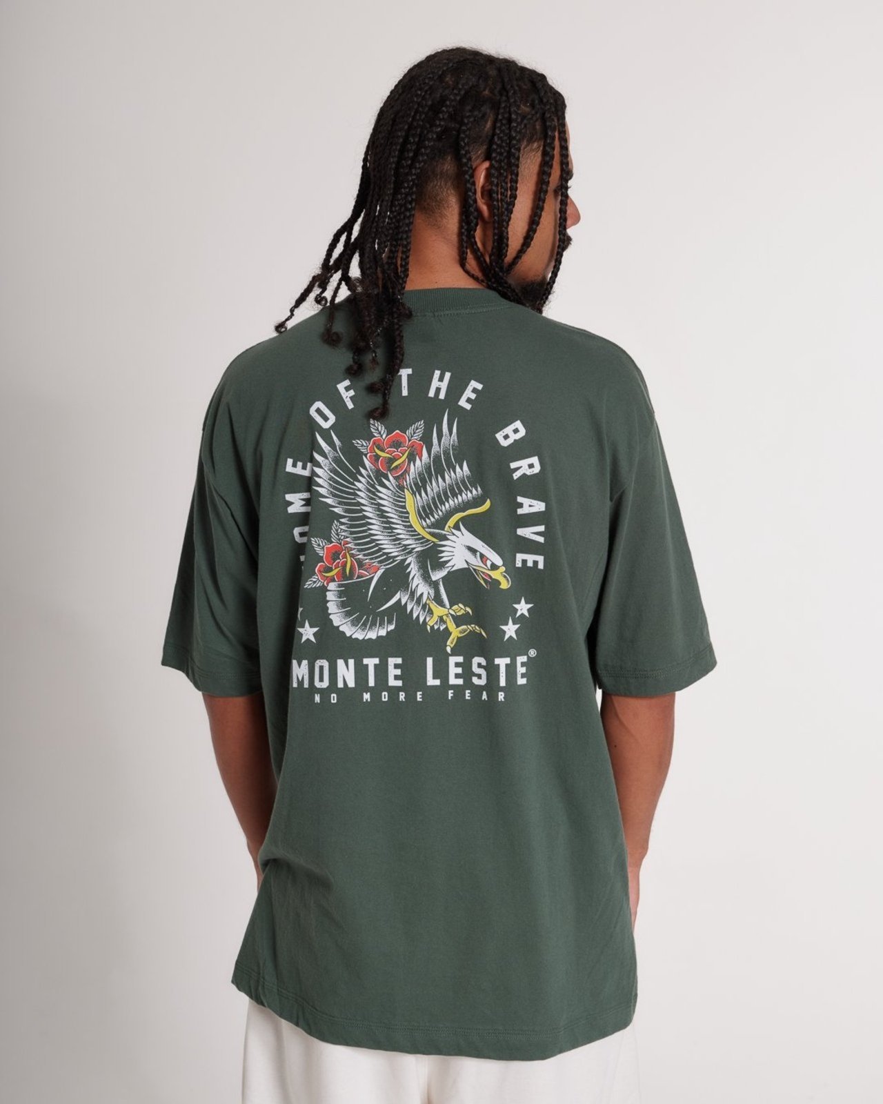 Camiseta Oversized Estampada Brave - Verde