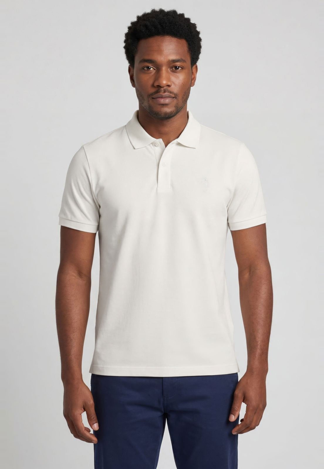 Polo Masculina Aleatory Clássica Branca