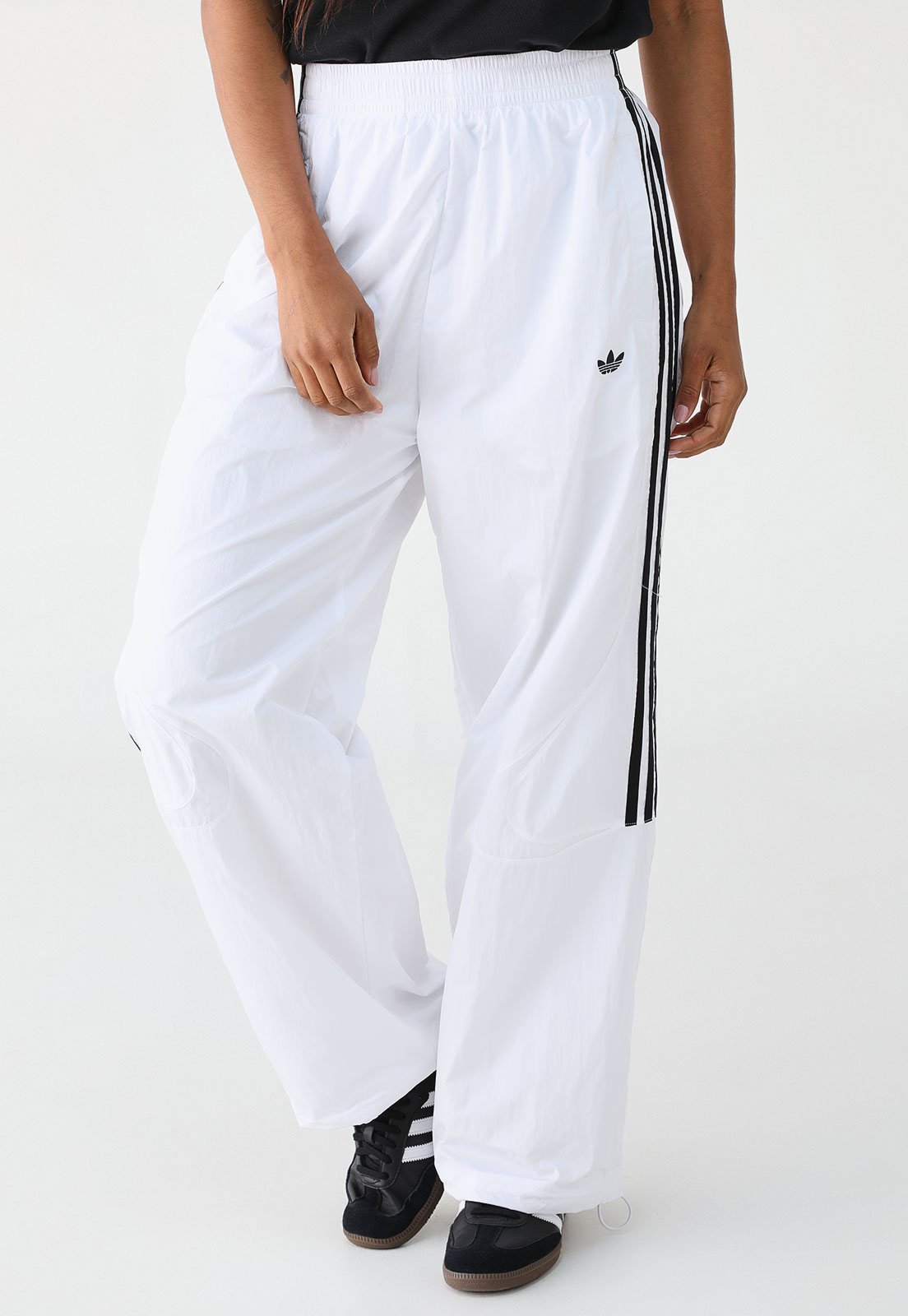 Calça adidas Originals Wide Leg Adicolor Teamgeist Branca