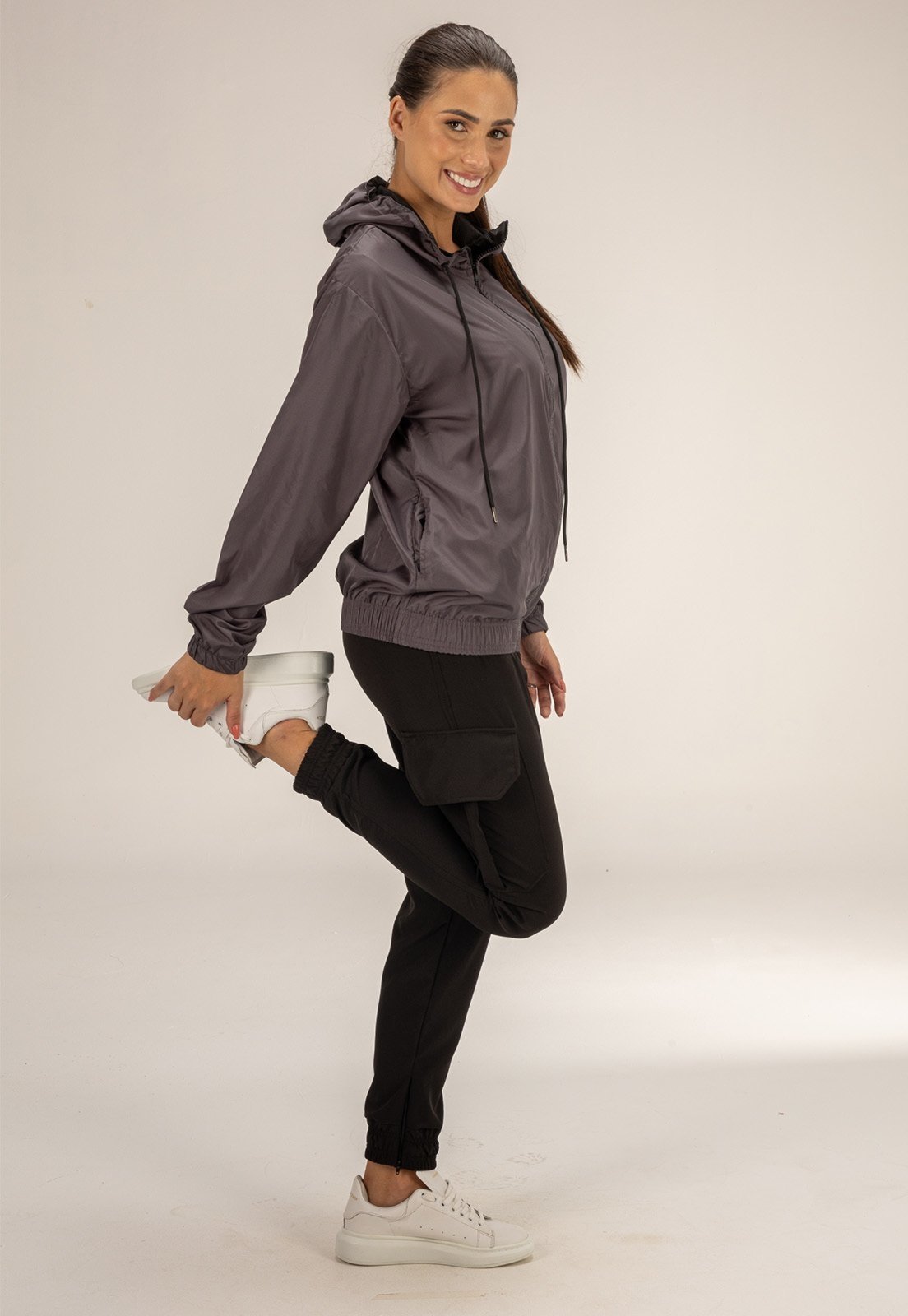 Corta Vento Feminino Grafite Classic Dulk