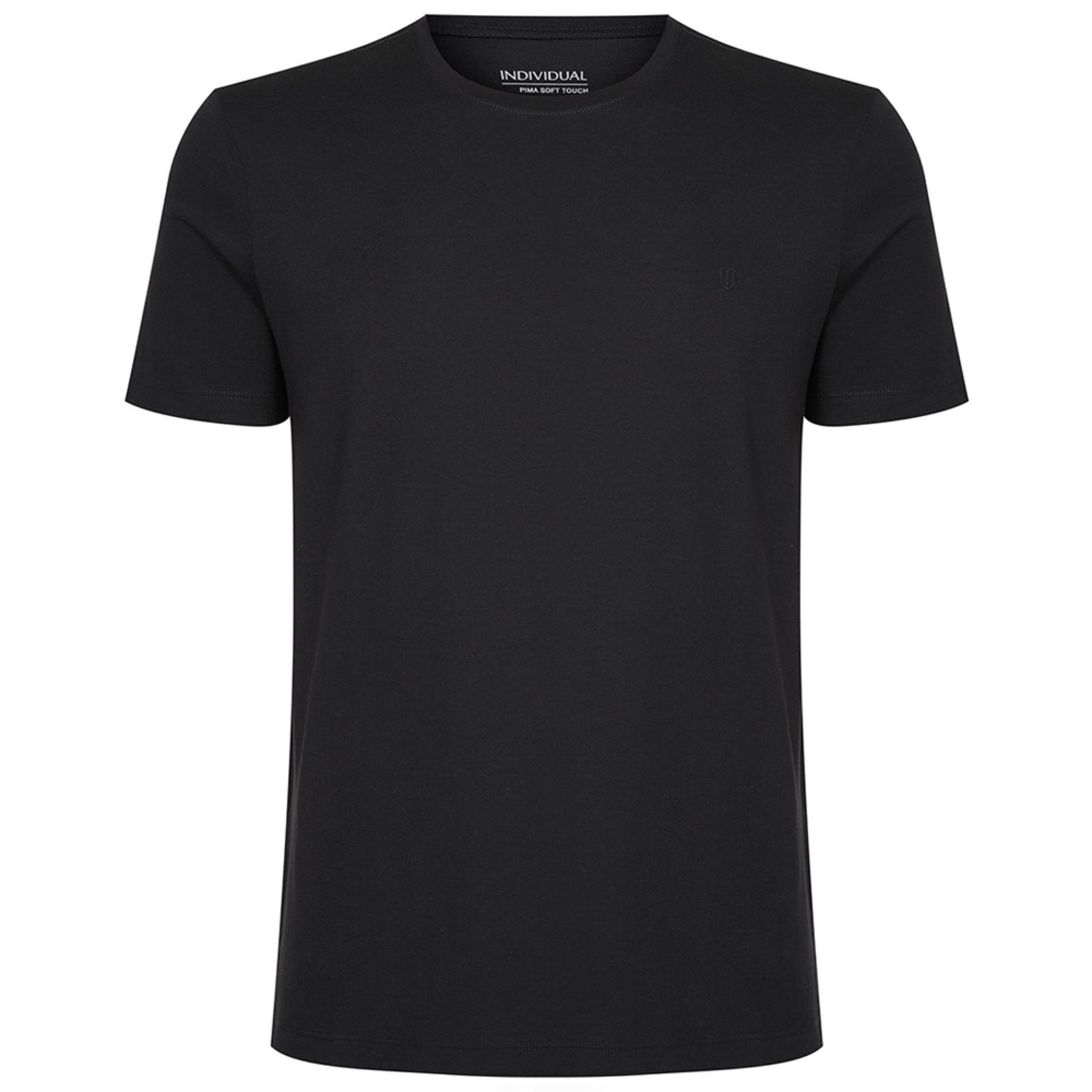 Vista 2 Camiseta Individual Pima Soft Slim Pr26 Masculino preto Individual preto
