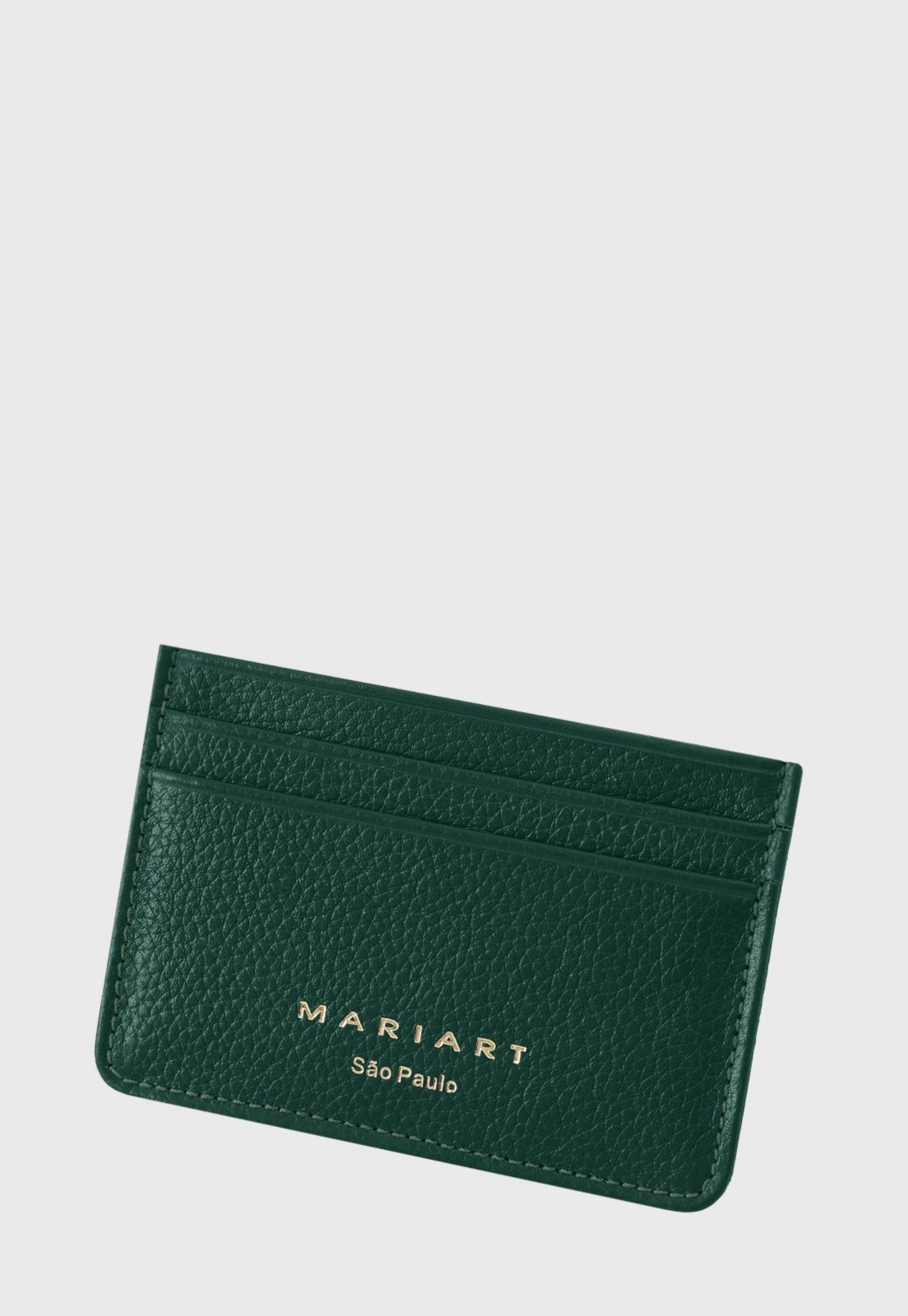 Vista 2 Porta-Cartão Couro Mariart Babaçu Amazônia Mariart verde