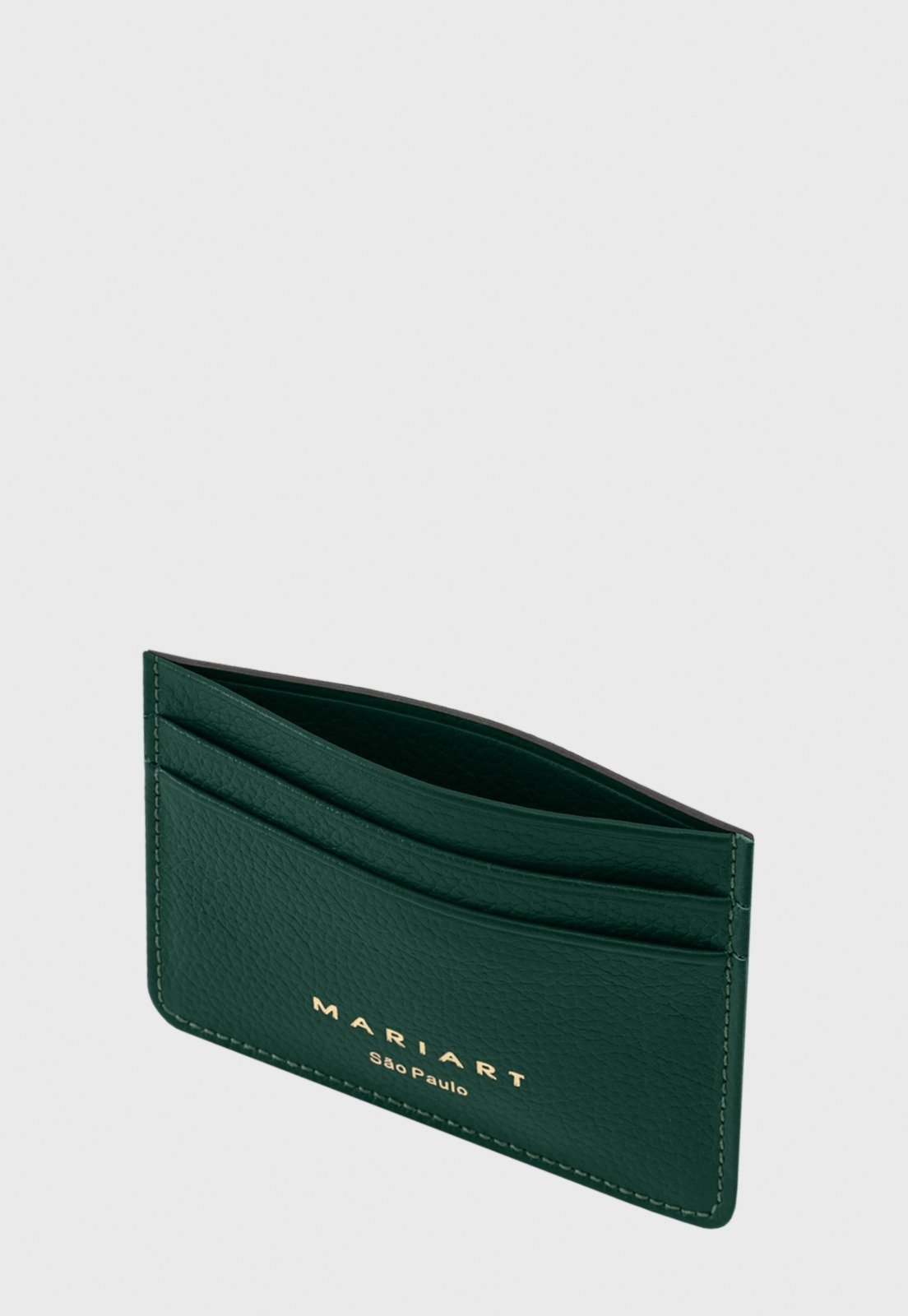 Vista 3 Porta-Cartão Couro Mariart Babaçu Amazônia Mariart verde