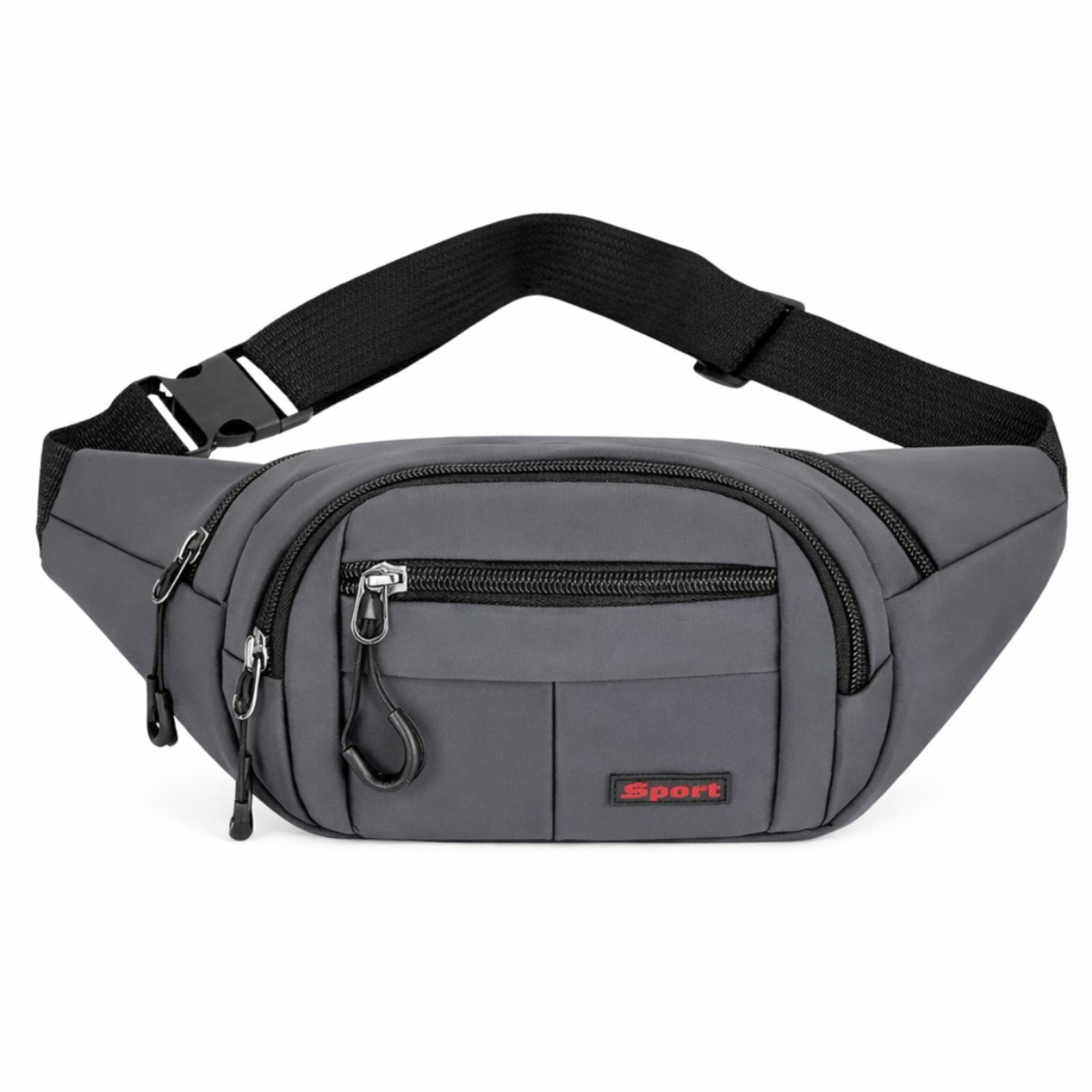 Pochete Masculina Bolsa de Cintura Shoulder Bag Impermeável Multiuso Star Shop Cinza