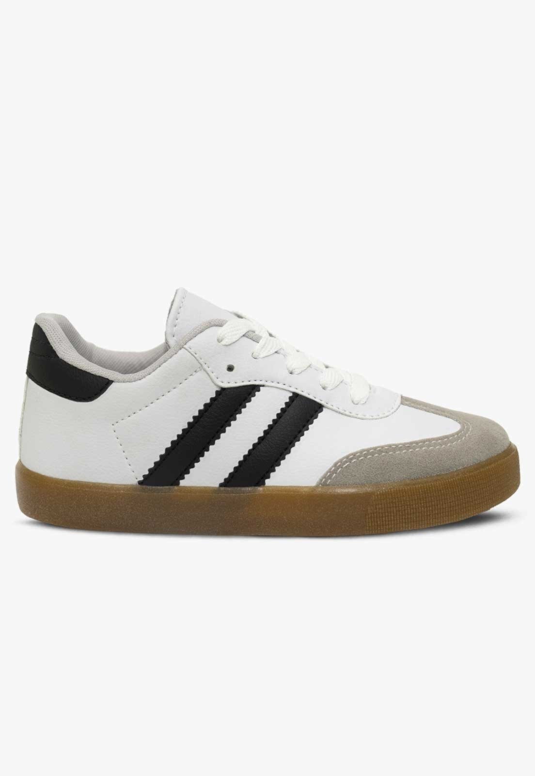 Vista 3 Infantil - Tenis Casual Pópidi Sapatenis Pópidí branco/preto