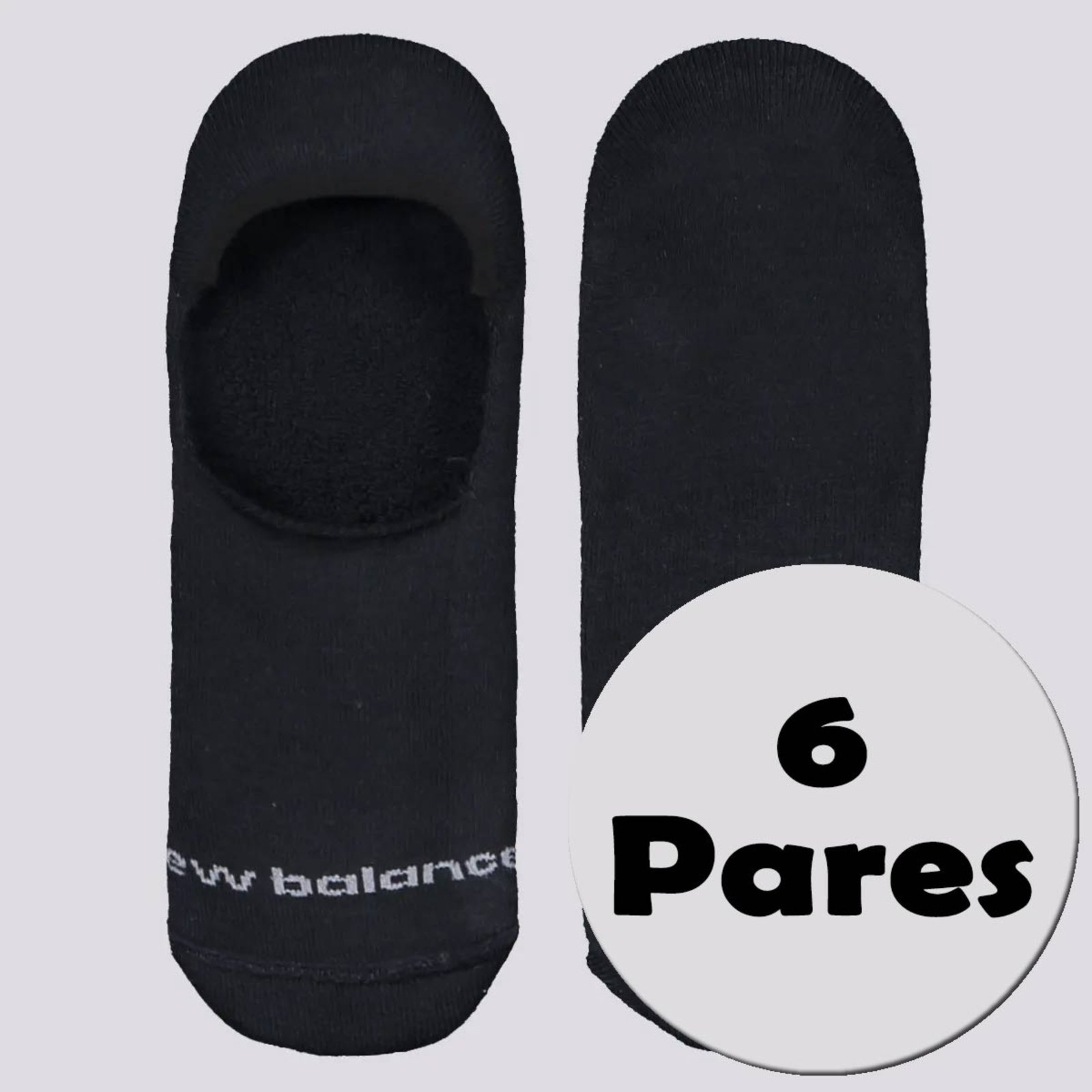 Kit Meia New Balance 6 Pares Basic Preta