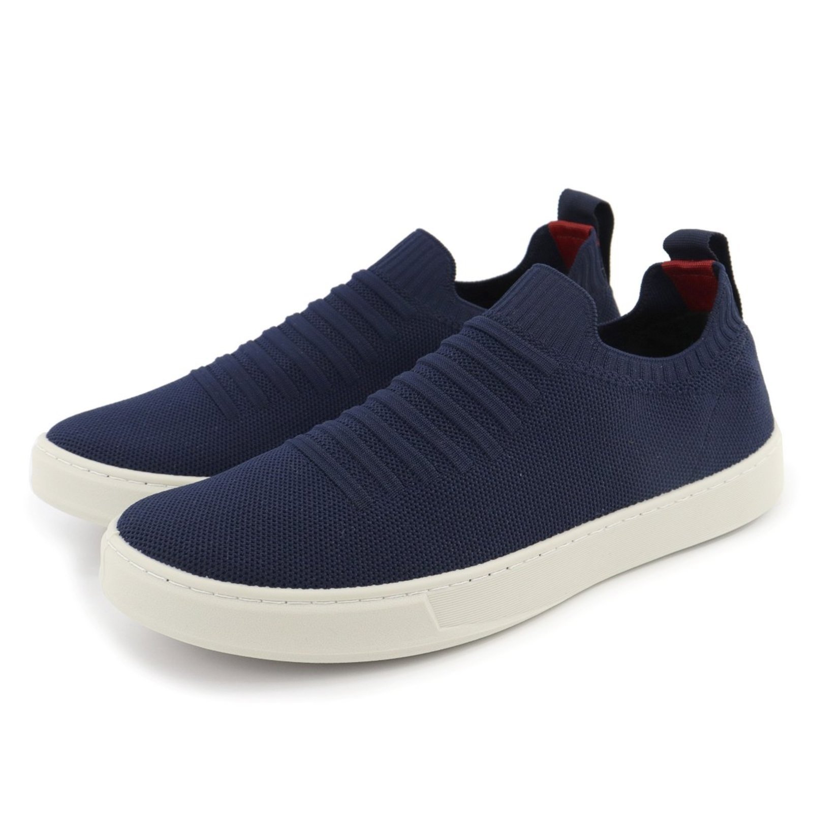 Sapato Masculino Casual Veritimo Tênis Knit Sapatenis Esporte Fino Elegante Conforto Azul Marinho