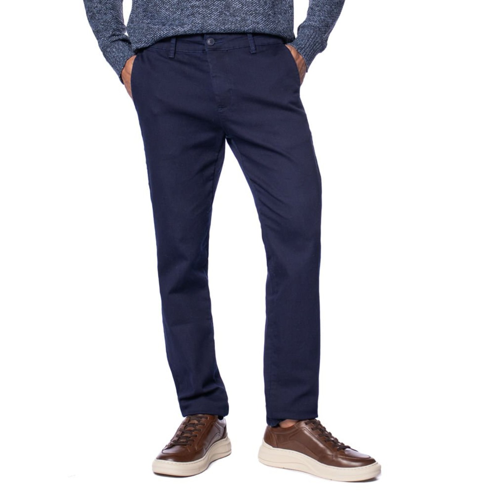 Calça Masculina Pitt Alfaiataria Slim Sarja