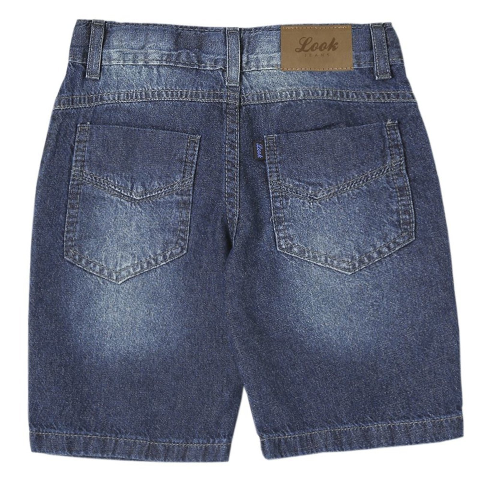 Vista 3 Infantil - Shorts Look Jeans Básico Jeans azul Look Jeans azul